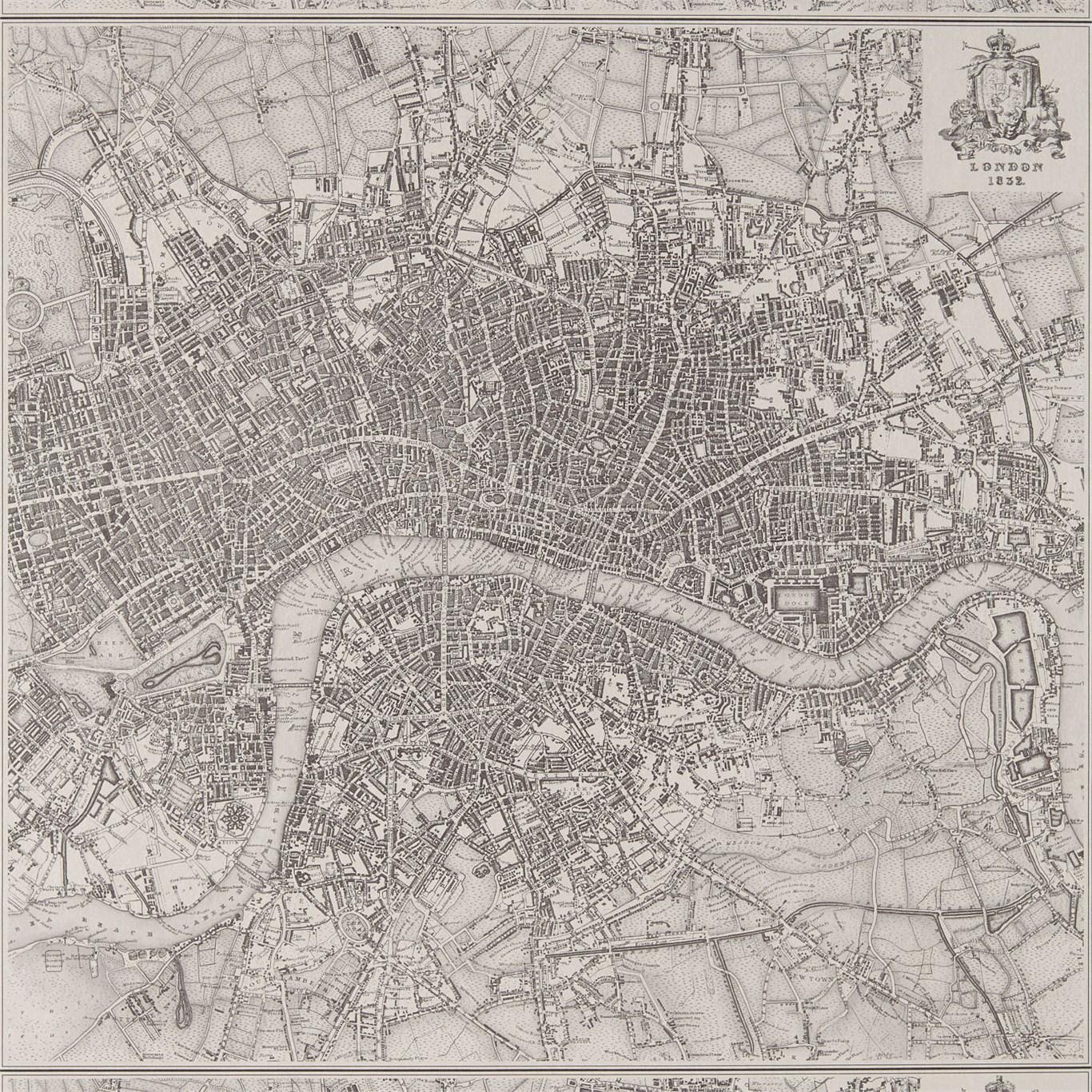 1366x1366 London 1832 Silver Wallpaper. Zoffany