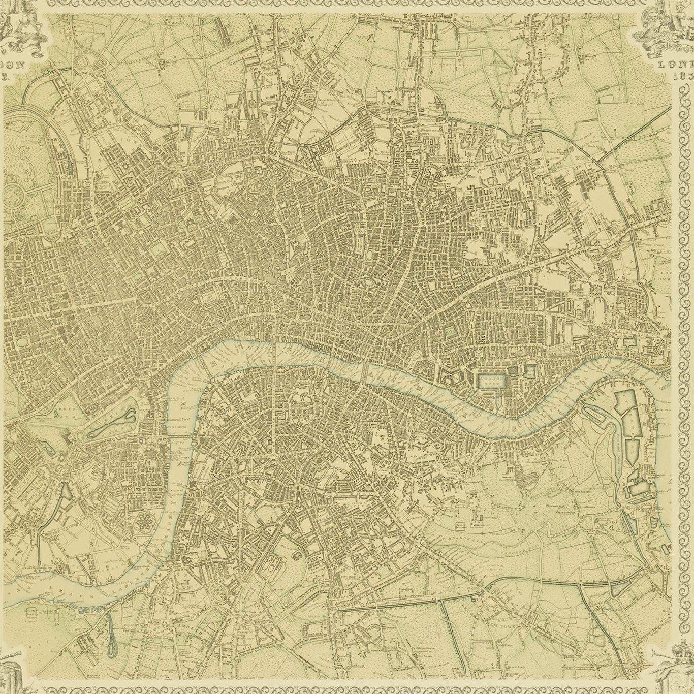 1366x1366 LONDON MAP: Zoffany Fabric And Wallpaper Design. Products. British UK Fabric And Wallpaper. London ZINW310077. Map Wallpaper, Wallpaper, London Map