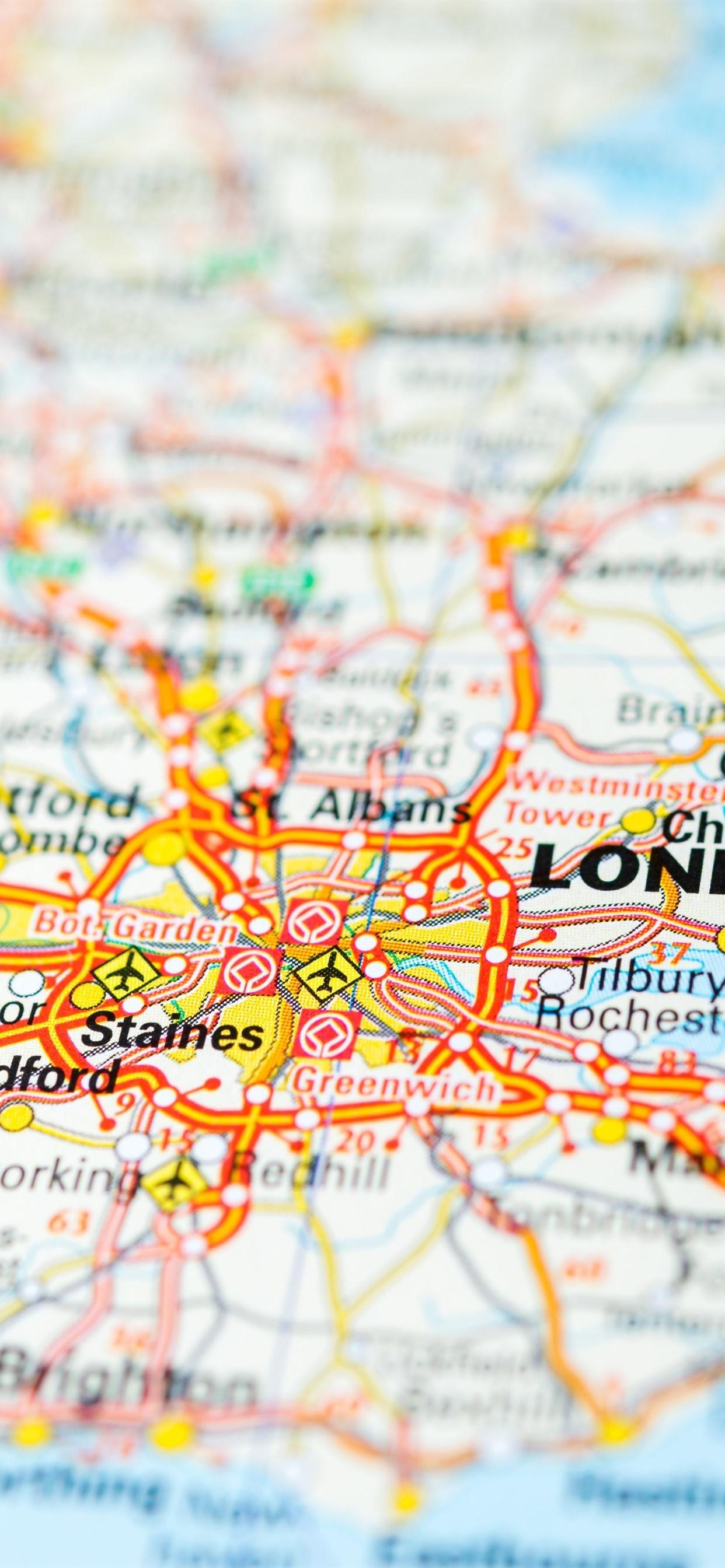 1242x2688 Wallpaper Map, England, London 3840x2160 UHD 4K Picture, Image
