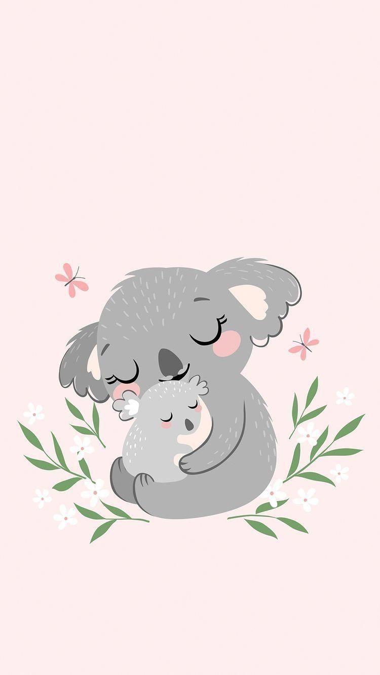 750x1333 Wallpaper iphone cute. Koala drawing, Koala illustration, Cute cartoon wallpaper