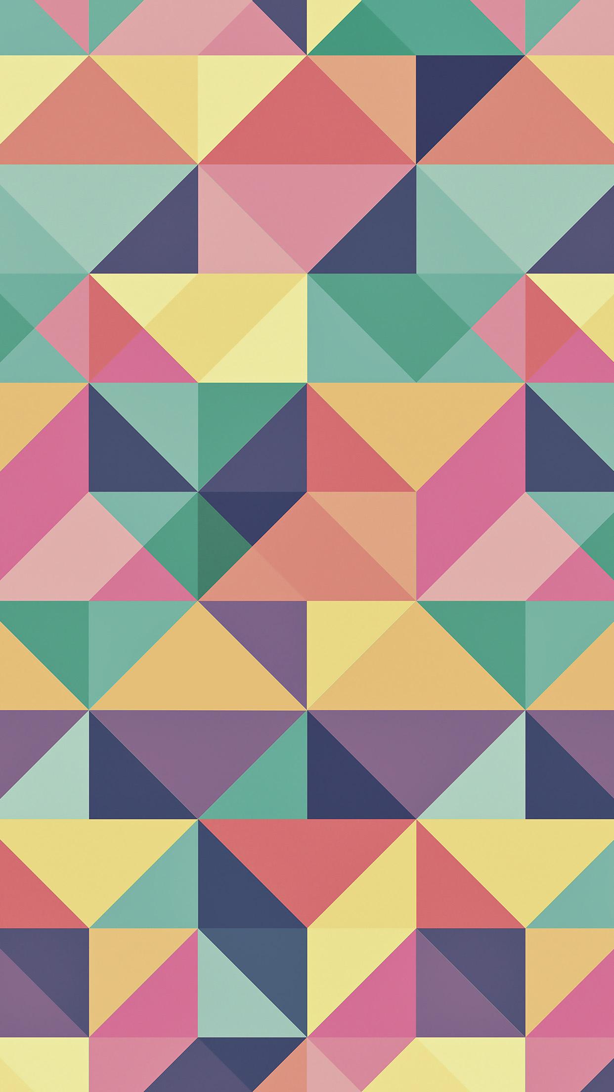 1242x2208 Abstract Polygon Art Pattern Rainbow Wallpaper