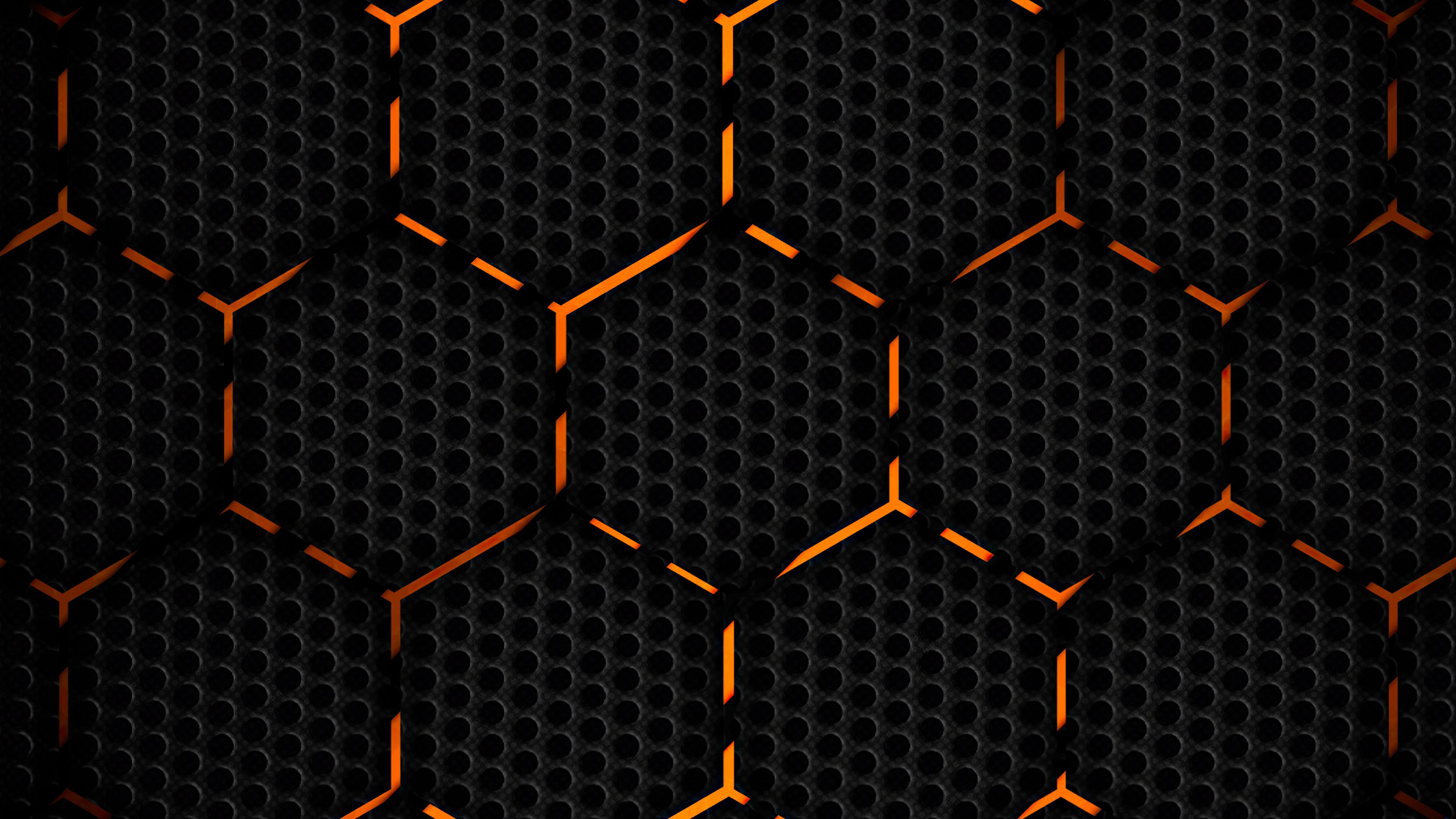 3840x2160 Polygon Orange Abstract 4k, HD Abstract, 4k Wallpaper, Image, Background, Photo and Picture