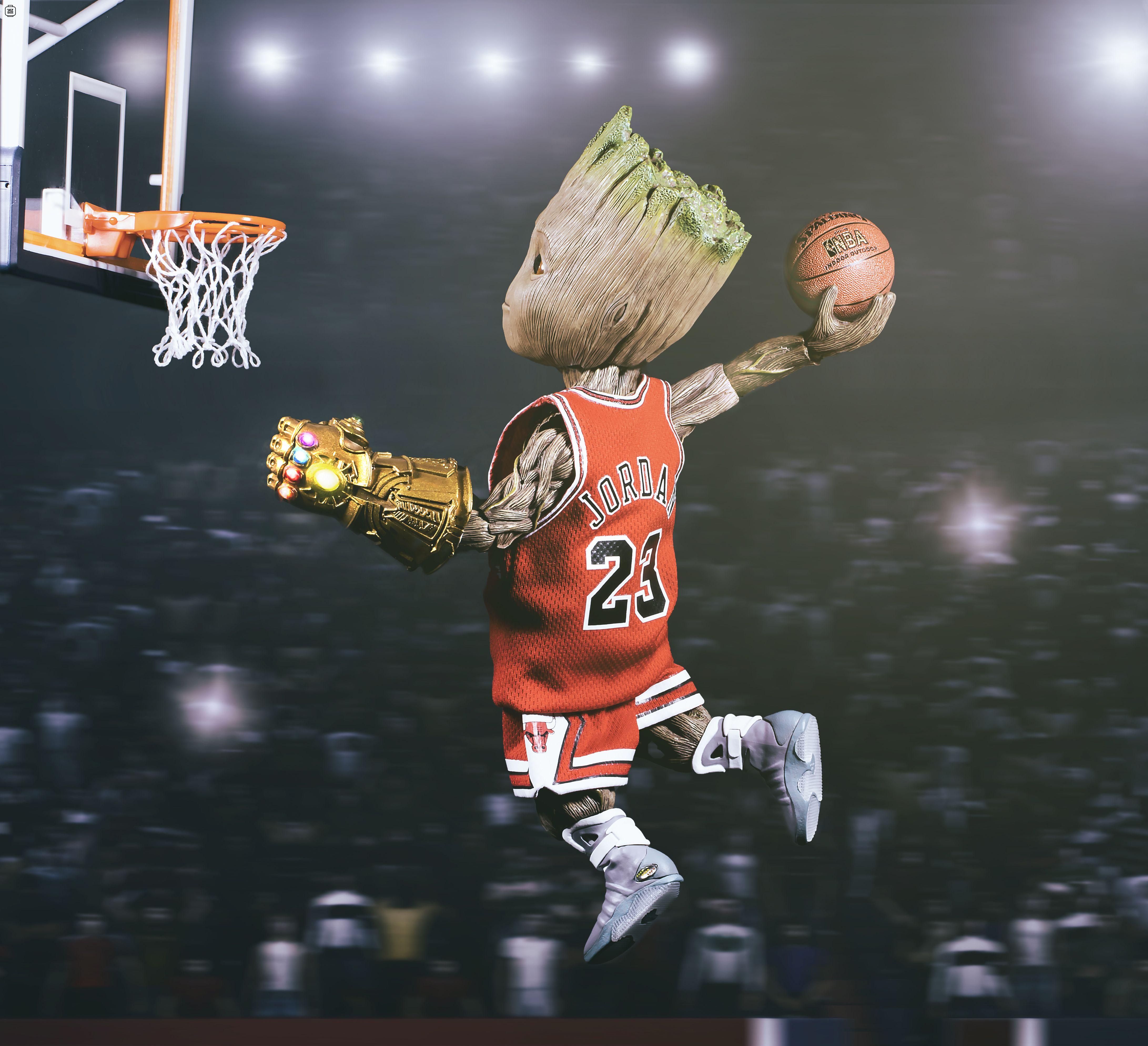 4365x3976 Basketball Groot Wallpaper