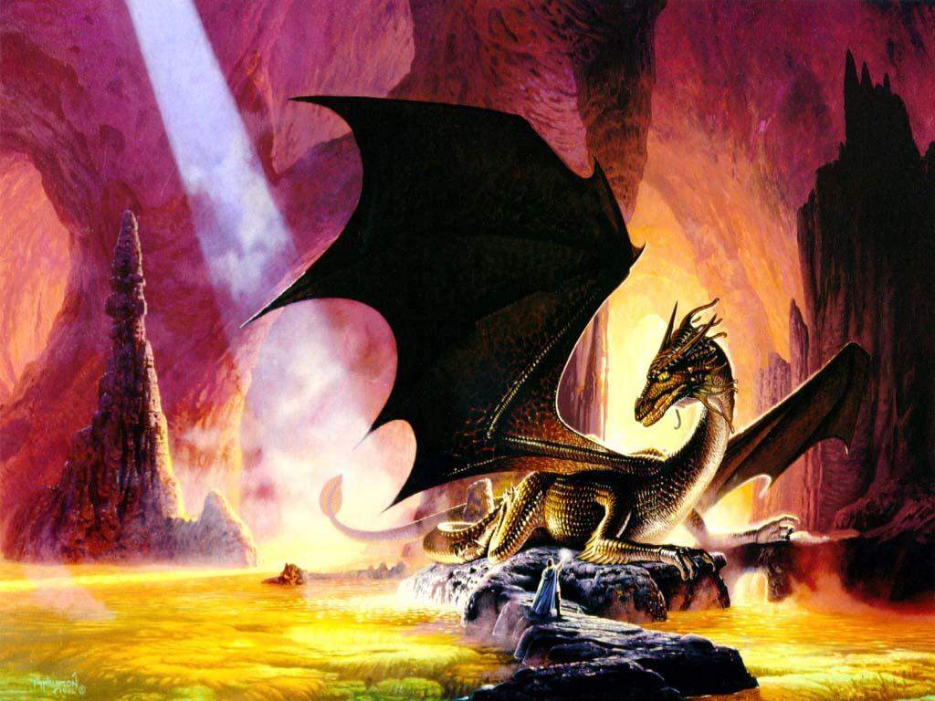 1024x768 Dragon And Lord Of The Rings