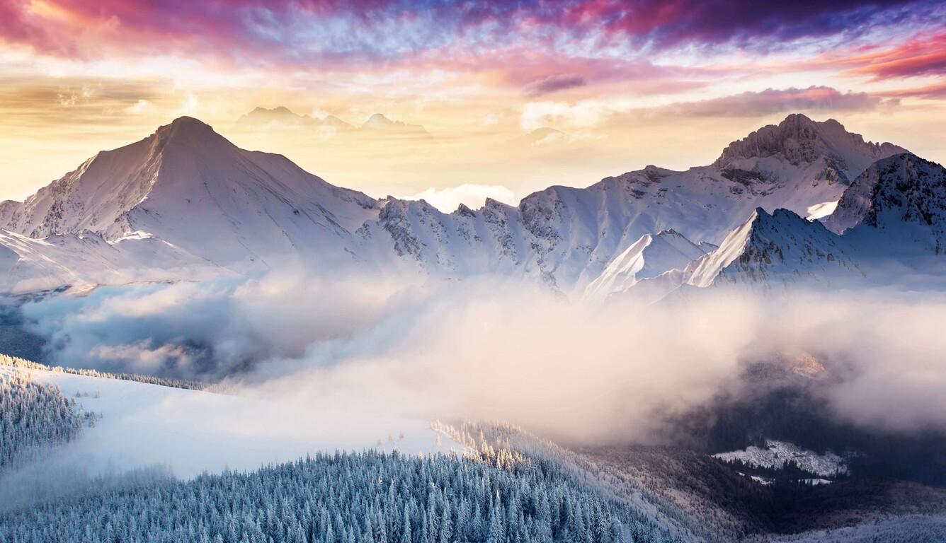1336x768 Winter Mountain Snow 4k Laptop HD HD 4k Wallpaper, Image, Background, Photo and Picture