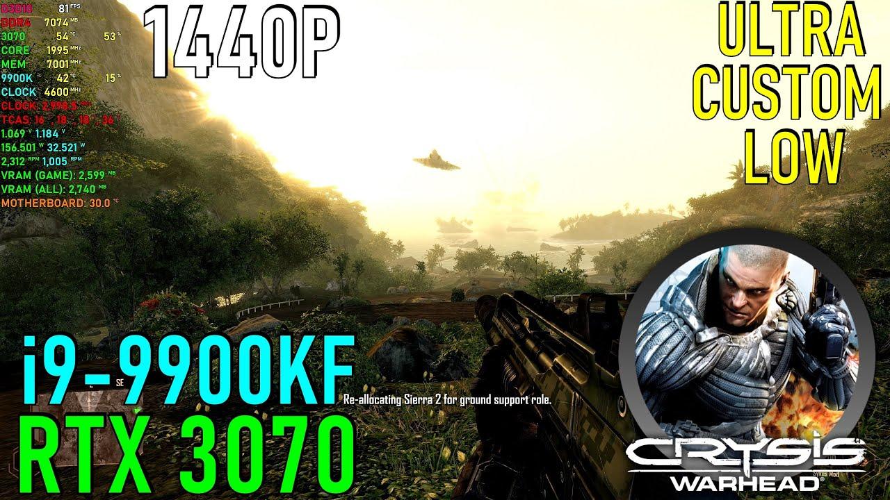 1280x720 Crysis Warhead RTX 3070 & 9900KF 4.6GHz Settings 1440P