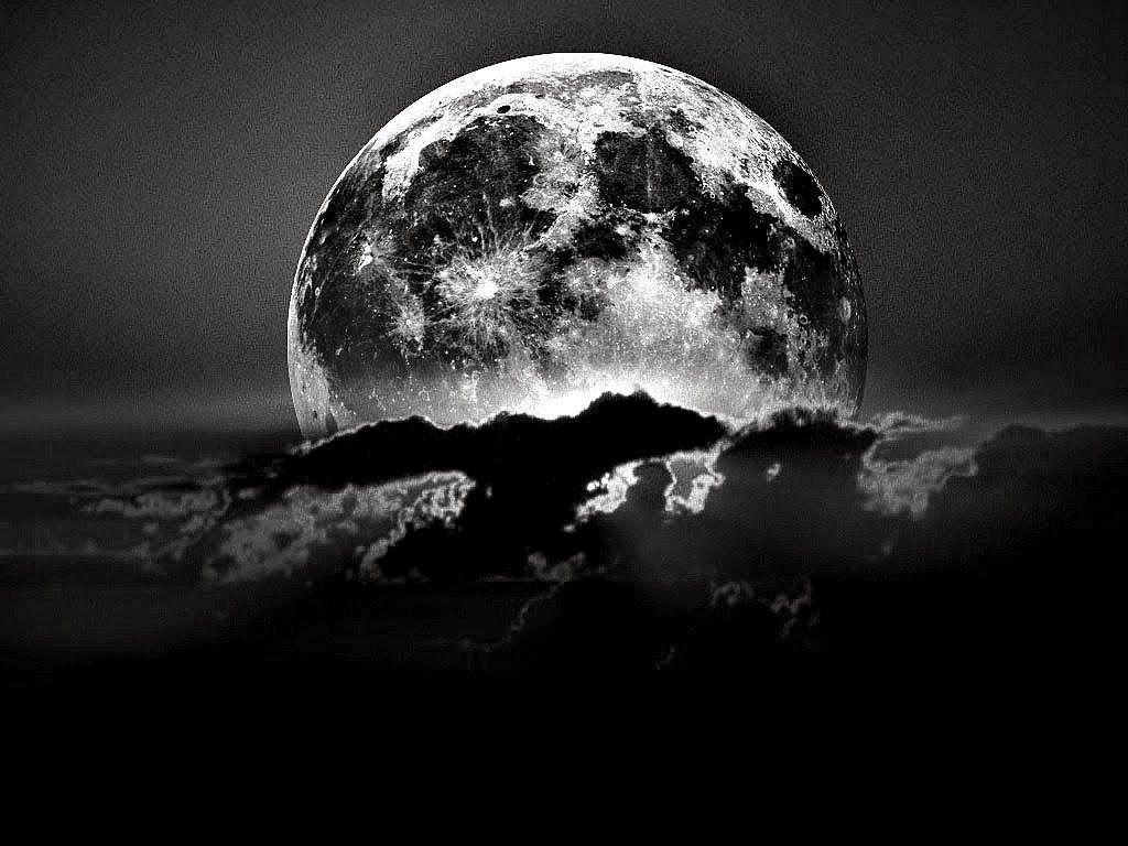 Moon Black and White Wallpapers - Top Free Moon Black and White Backgrounds  - WallpaperAccess