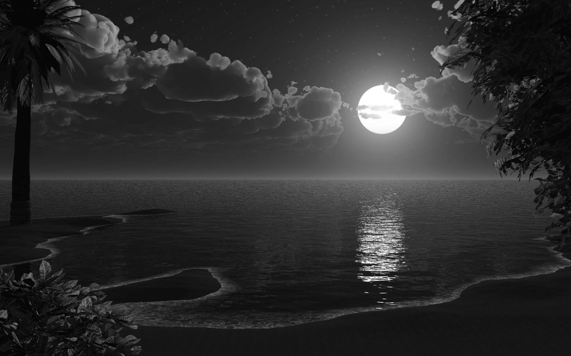 1920x1200 Moon Light Black Wallpaper