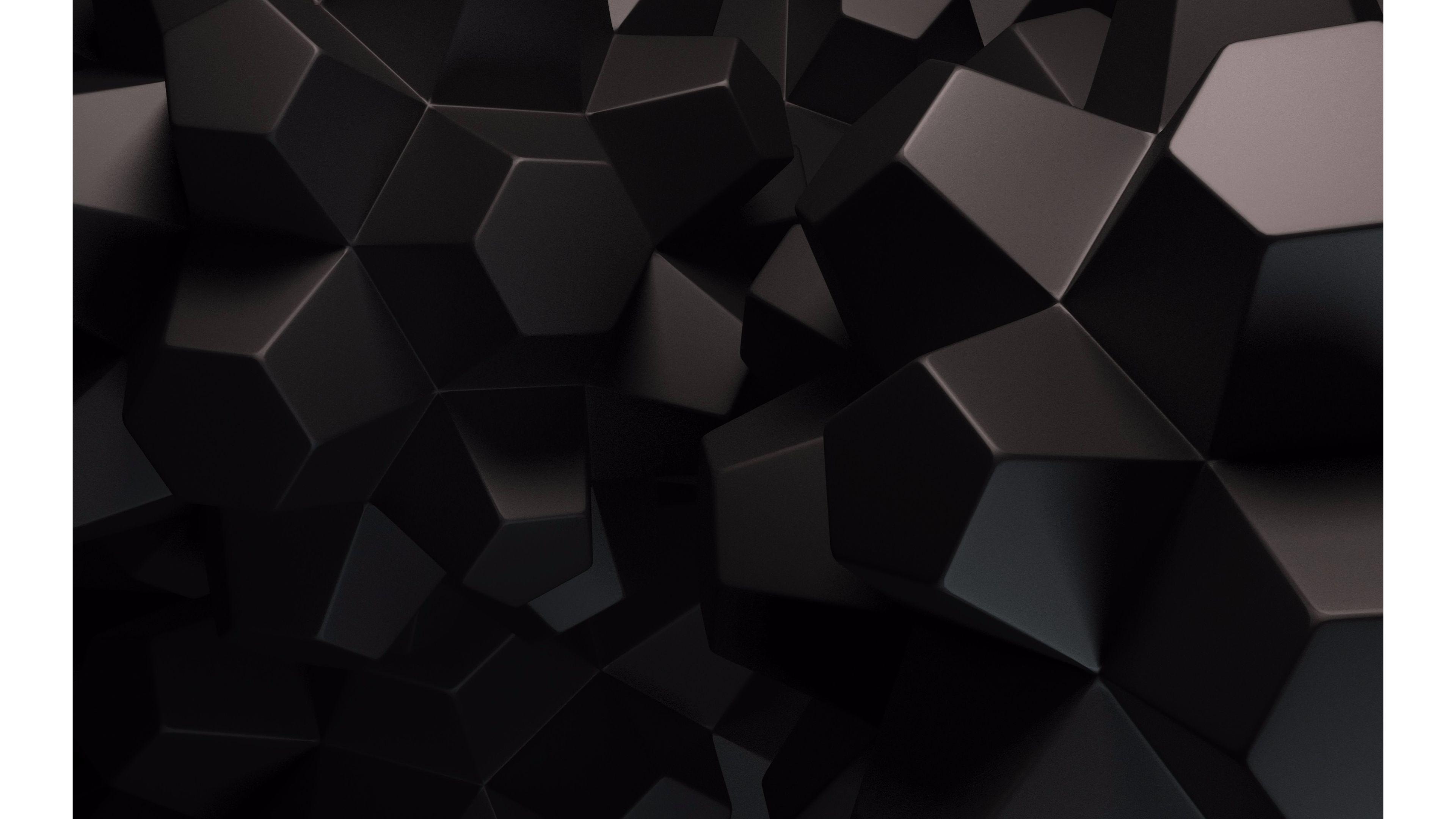 3840x2160 Black and White Abstract Wallpaper