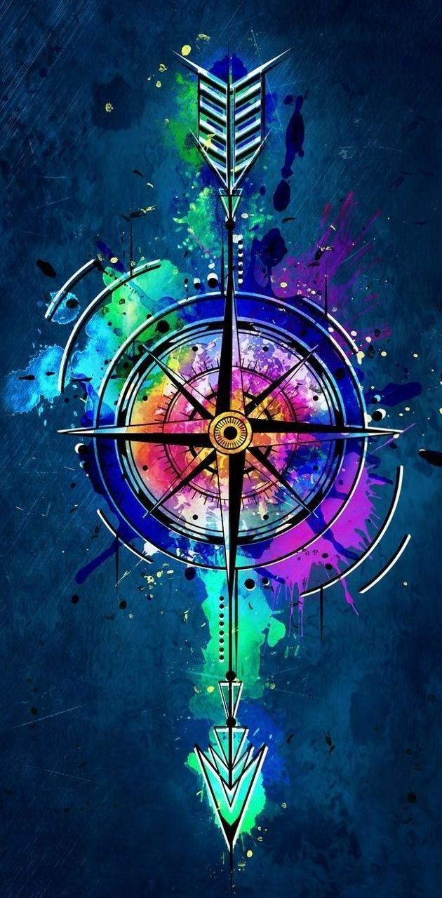 630x1280 Compass, Arrow, Bow wallpaper