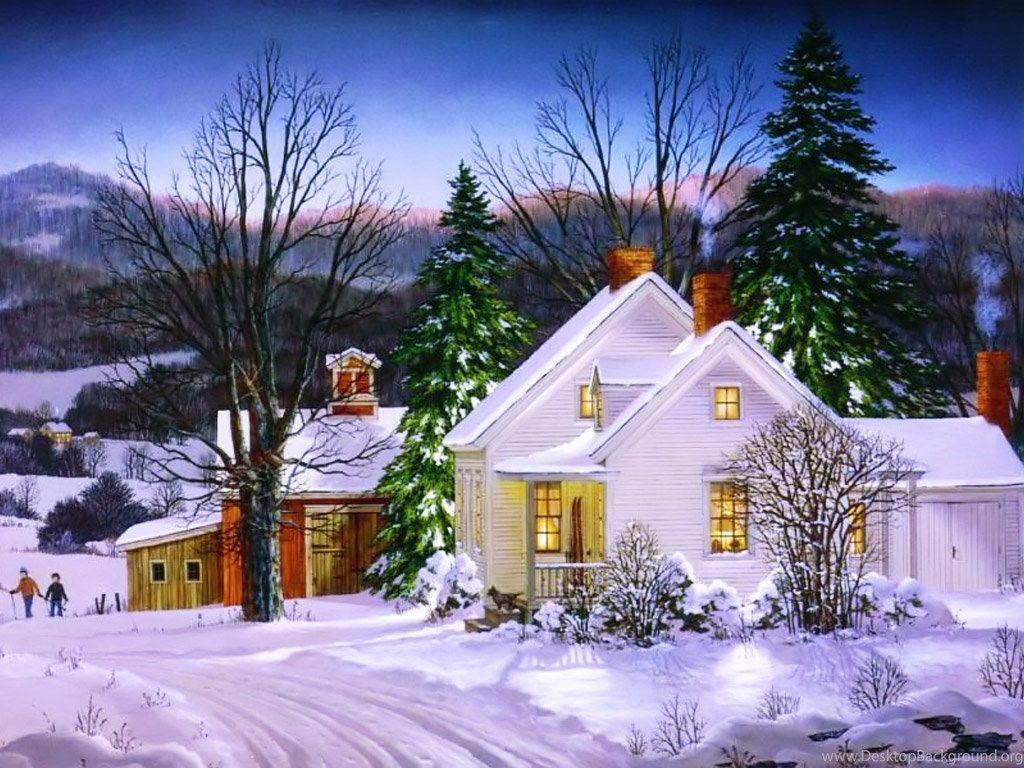 1024x768 Desktop Wallpaper · Gallery · Miscellaneous · New Year Snow Desktop