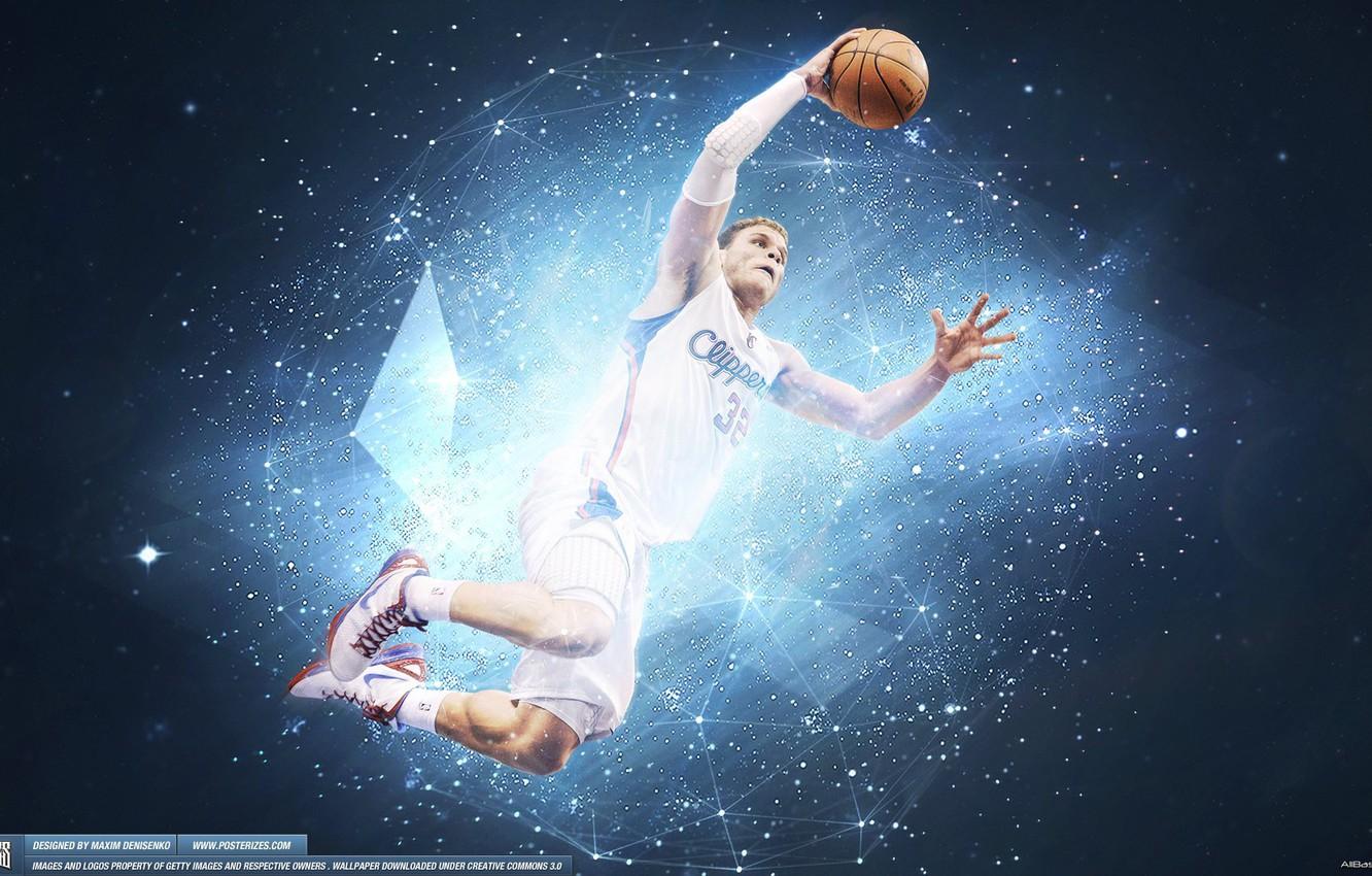 1332x850 Wallpaper basketball, flying, NBA, Los Angeles Clippers, shine, Blake Griffin, slamdunk image for desktop, section спорт