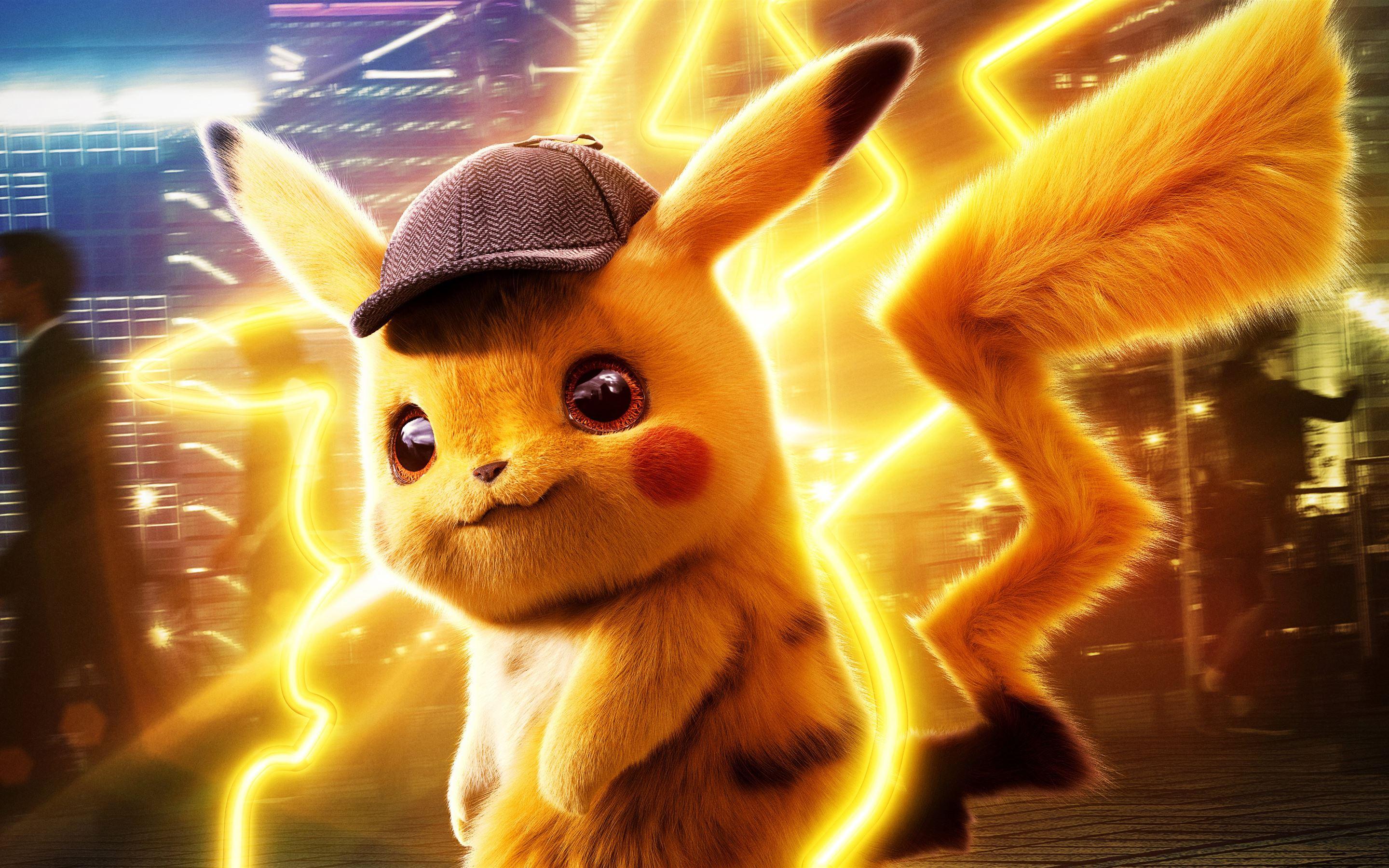 2880x1800 pokemon detective pikachu 5k MacBook Air Wallpaper Download
