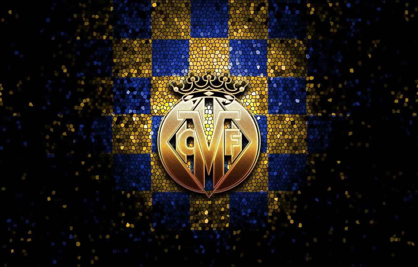 1332x850 Wallpaper wallpaper, sport, logo, football, La Liga, glitter, checkered, Villarreal image for desktop, section спорт