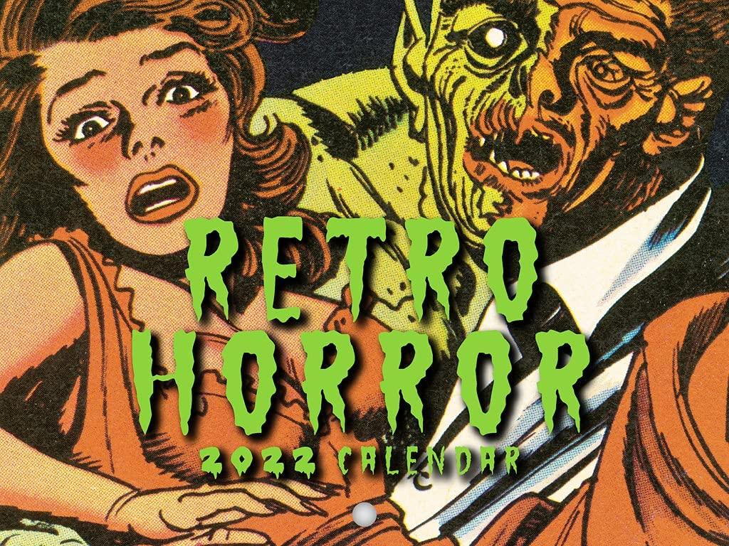 1024x768 Amazon.com : Retro Horror 2022 Wall Calendar Monsters Spooky Creepy Vintage Horror Comics Horror Calendar Large 18 Month Calendar Monthly Full Color Thick Paper Pages Folded Ready To Hang Planner Agenda 18x12