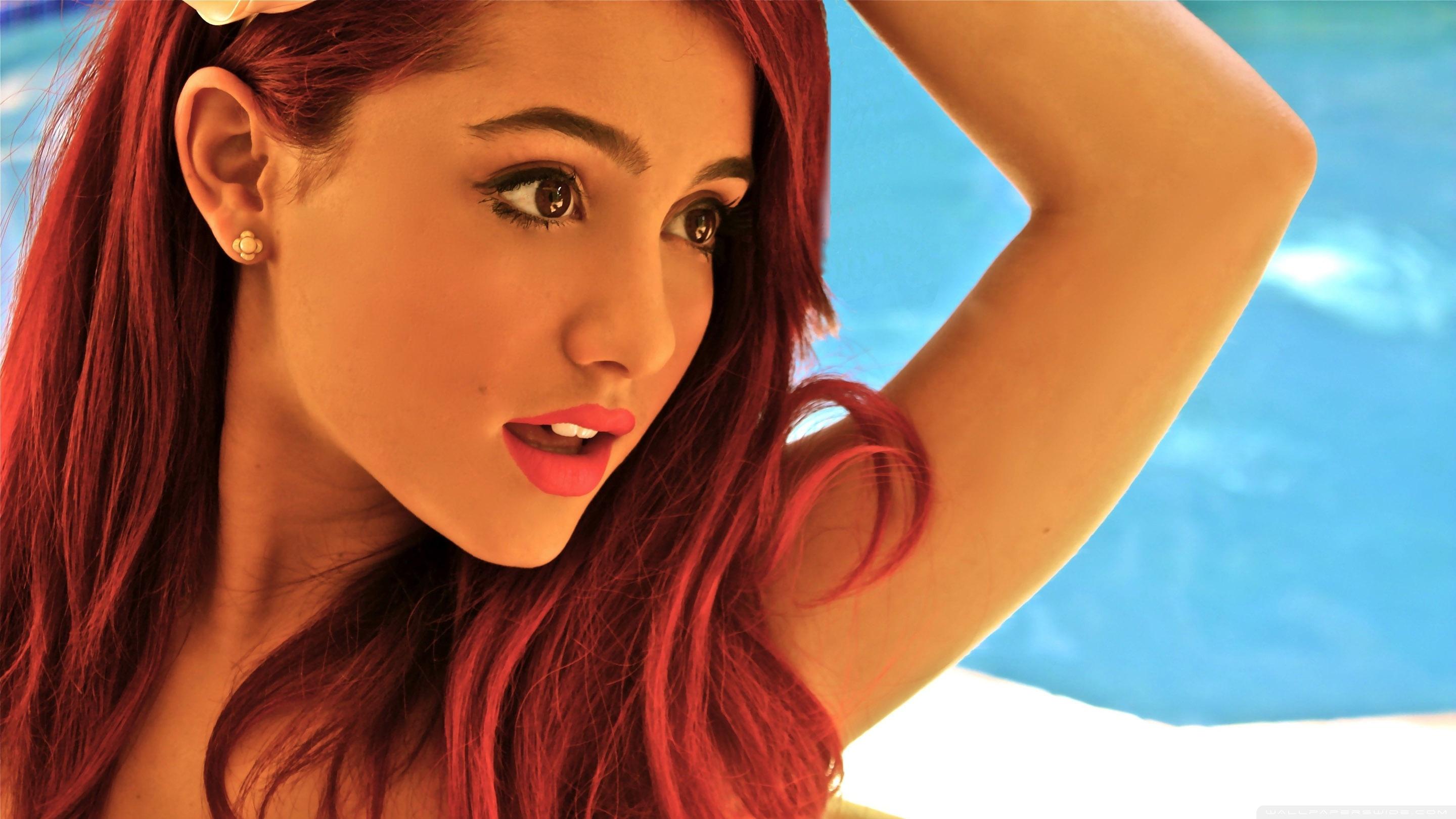 2880x1620 Ariana Grande Red Hair Ultra HD Desktop Background Wallpaper for 4K UHD TV : Tablet
