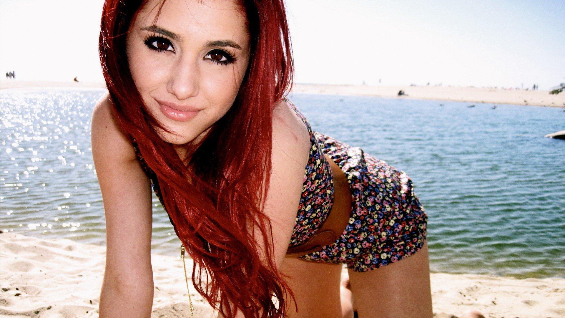1920x1080 Ariana Grande Red Hairs HD Celebrities, 4k Wallpaper, Image, Background, Photo and Picture