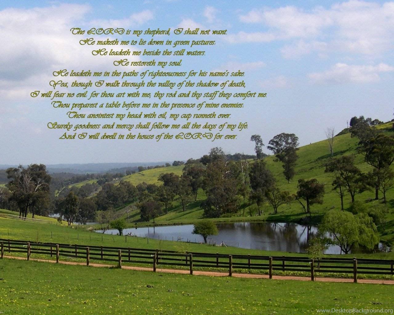 1280x1024 Psalm 23 Wallpaper Desktop Background