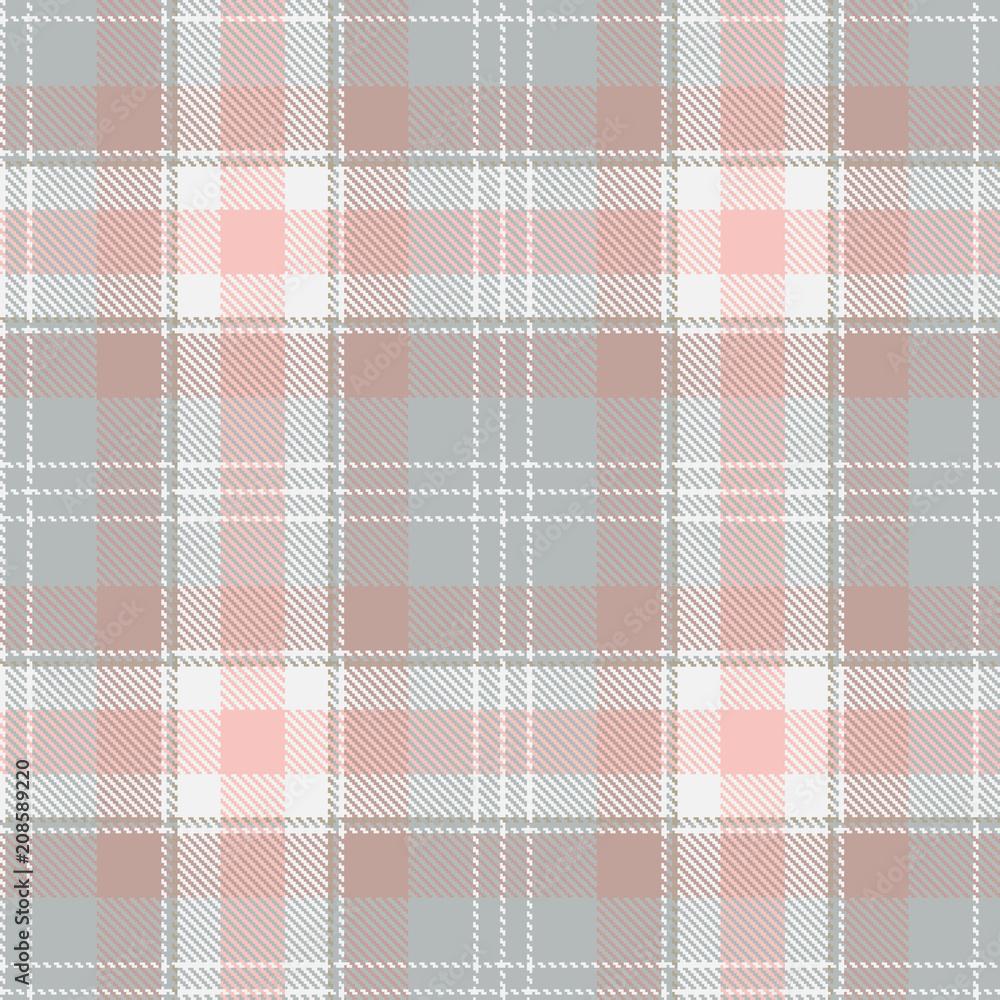 1000x1000 Tartan seamless pattern. Grey and pink plaid. Tartan flannel background. Trendy tiles Illustration for wallpaper Stock Illustration