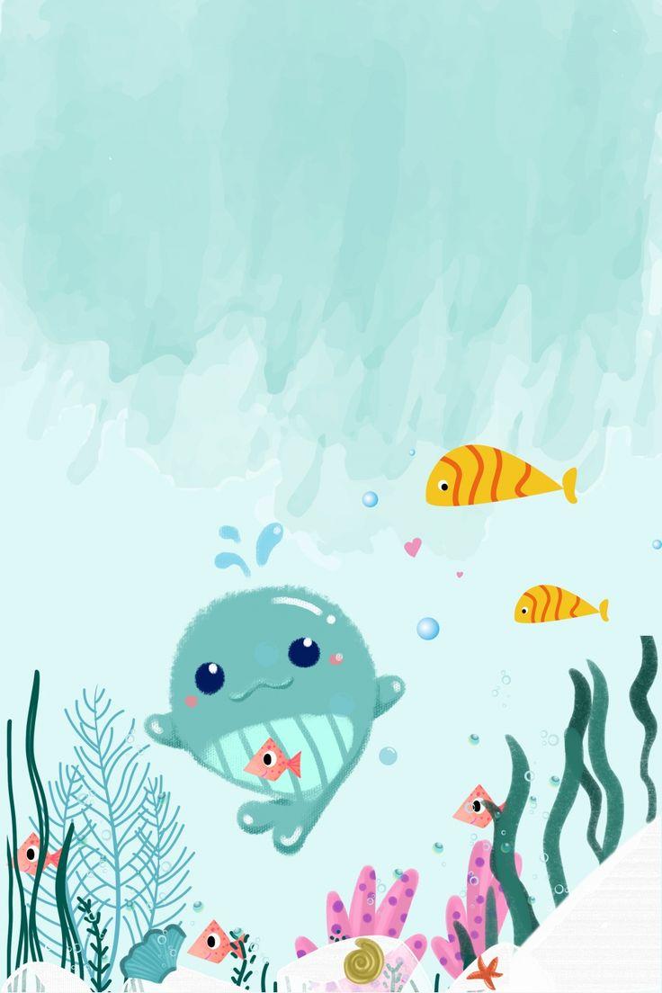 736x1104 Underwater World Layered Background. Underwater world, Shark illustration, Ocean background