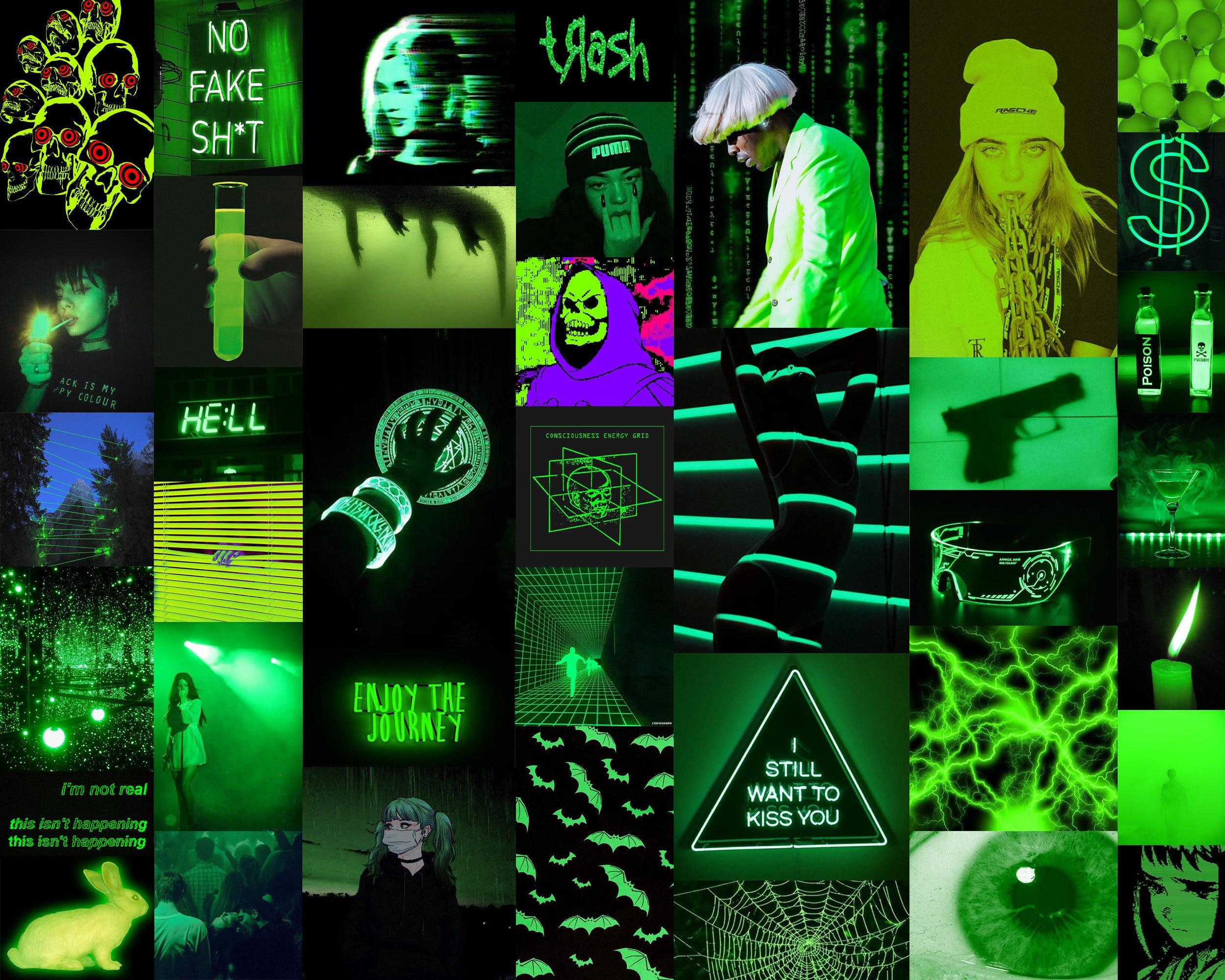 2500x2000 Green Matrix Baby acid Green Collage Kit 43 Image