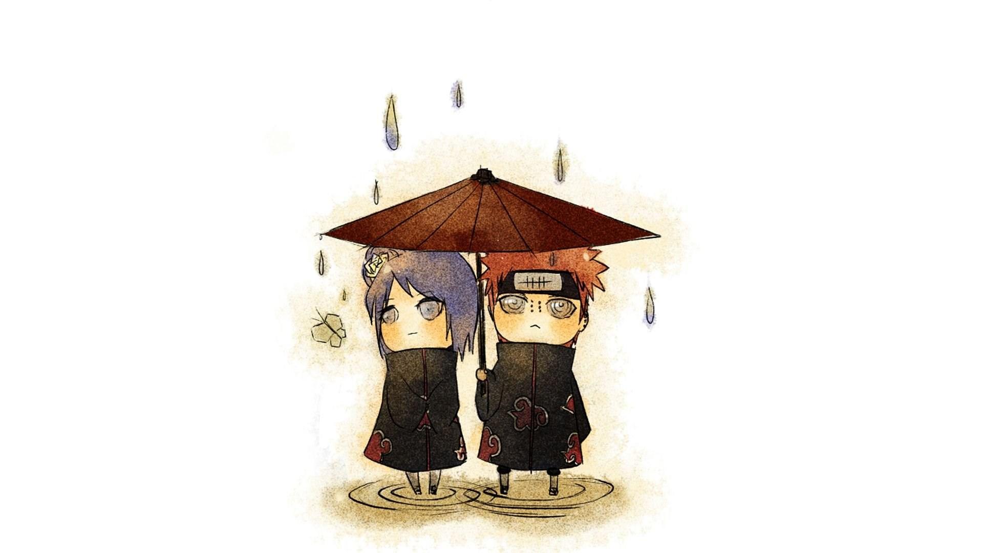 1920x1080 Chibi anime pain konan cute cute Desktop Background