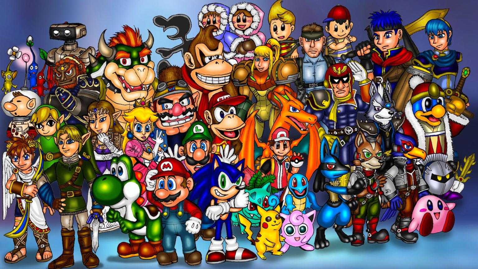 1536x864 Free download video game characters togetherSome of the more well known video game [1611x936] for your Desktop, Mobile & Tablet. Explore Game Characters Wallpaper. Disney Characters Wallpaper, Cartoon Characters