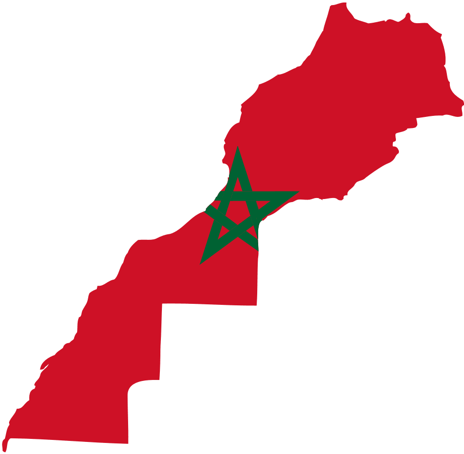 920x901 Flag Map of Morocco large map. Flags of the world, Africa map, Morocco