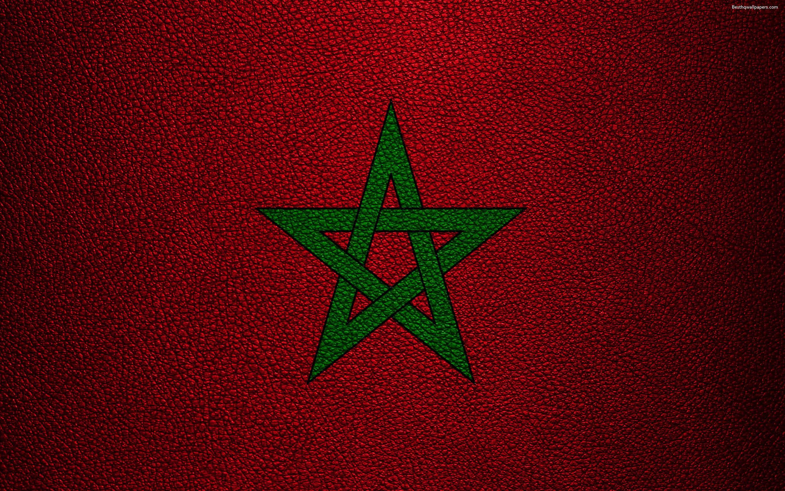2688x1680 Download Download wallpaper Flag of Morocco 4k Wallpaper