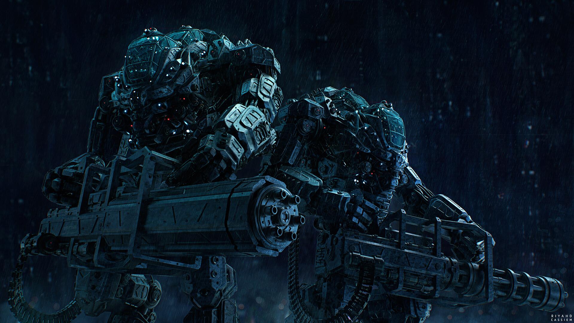 1920x1080 Urban Mech Patrol by Riyahd Cassiem HD Wallpaper