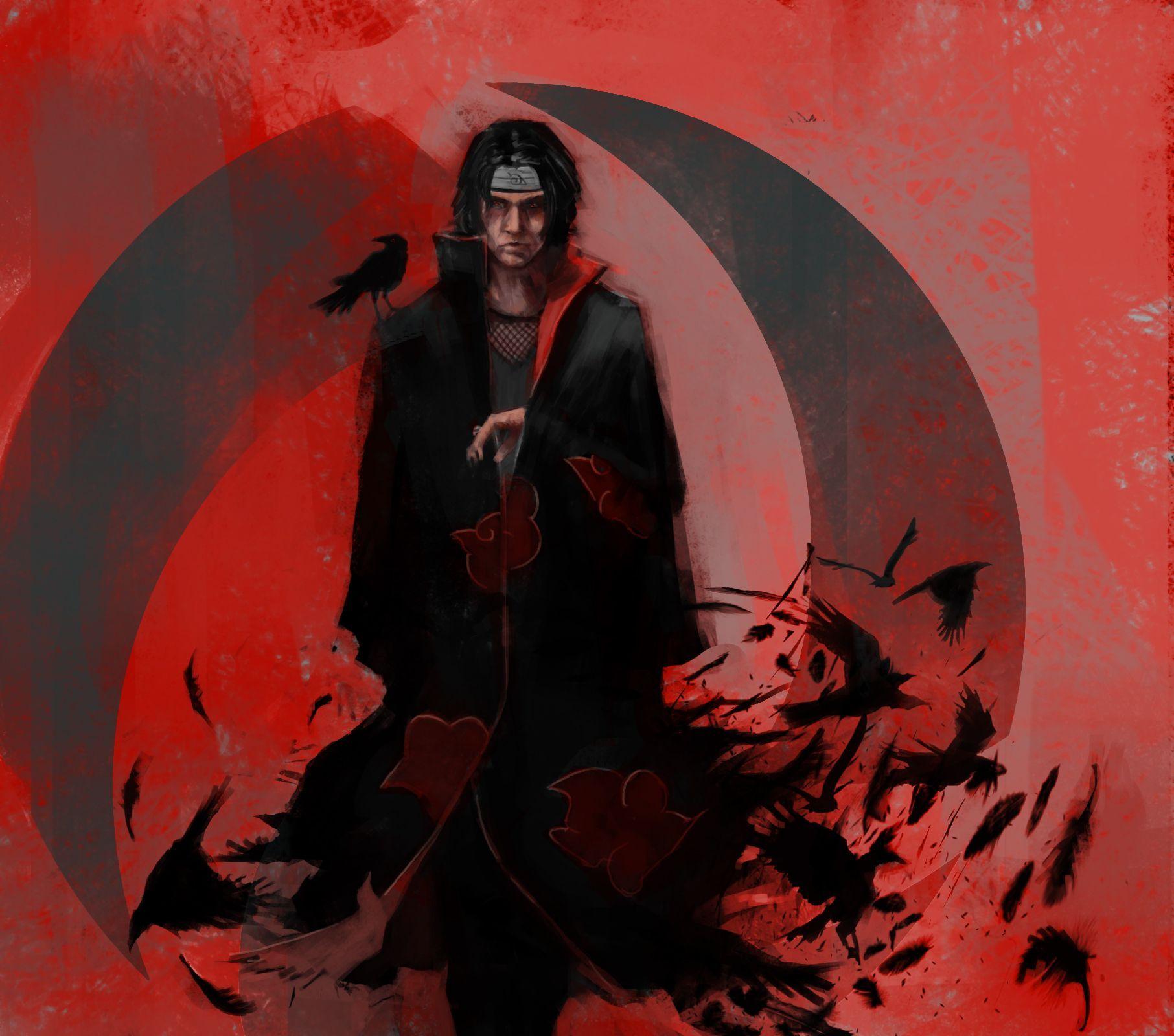 Naruto Shippuden Akatsuki Uchiha Itachi Crows Wallpaper Wwwwallfox Net  Akatsuki  फट शयर