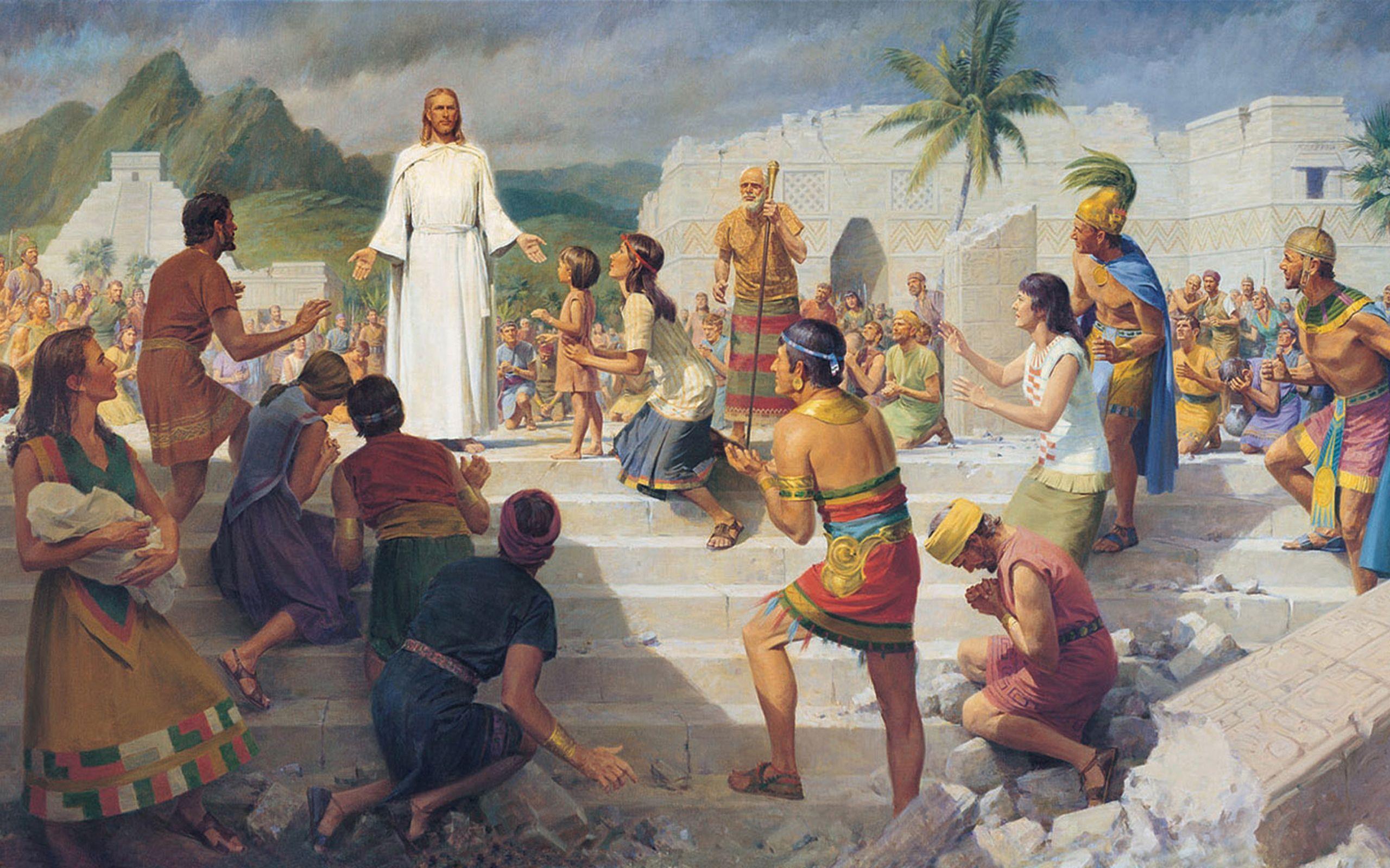 2560x1600 Jesus With People Wallpaper