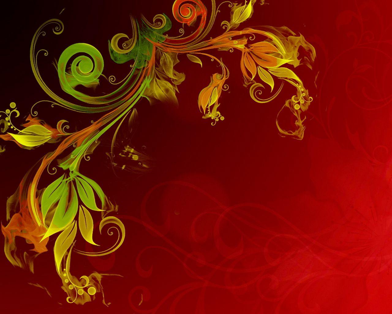1280x1024 Download wallpaper 1280x1024 fire, effect, background, plant, glare standard 5:4 HD background