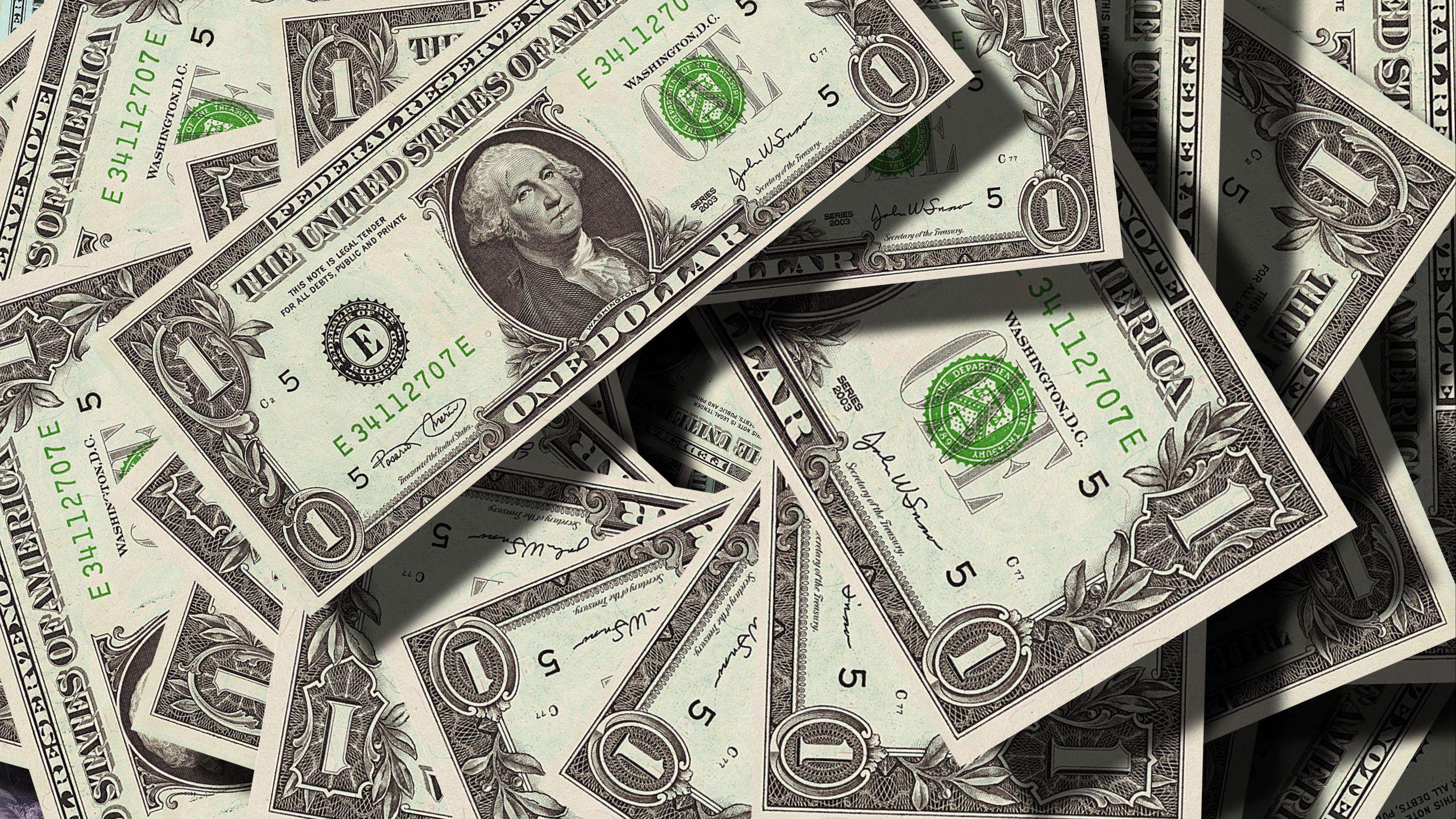 2560x1440 Download wallpaper 2560x1440 dollar, currency, money widescreen 16:9 HD background