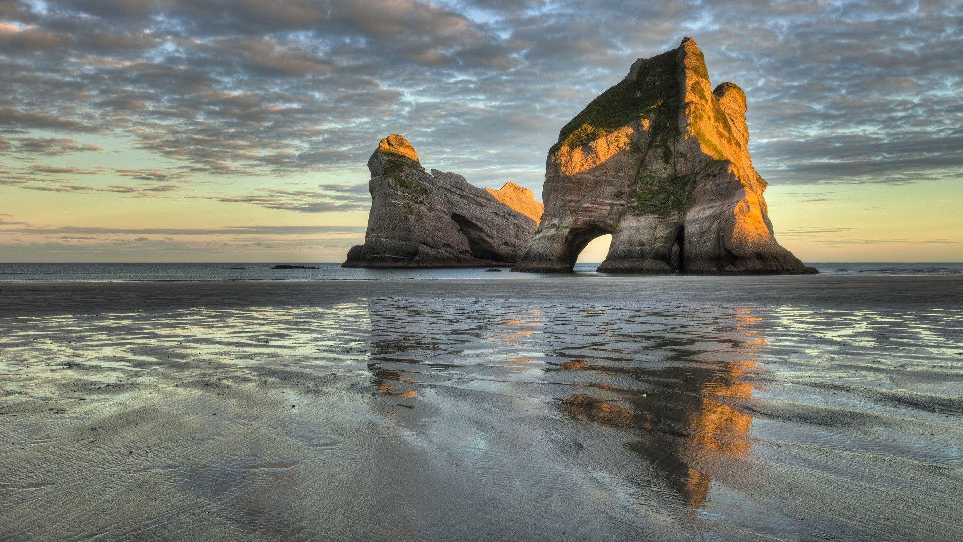 1920x1080 Golden Bay, NZ. New zealand beach, Landscape wallpaper, Scenery