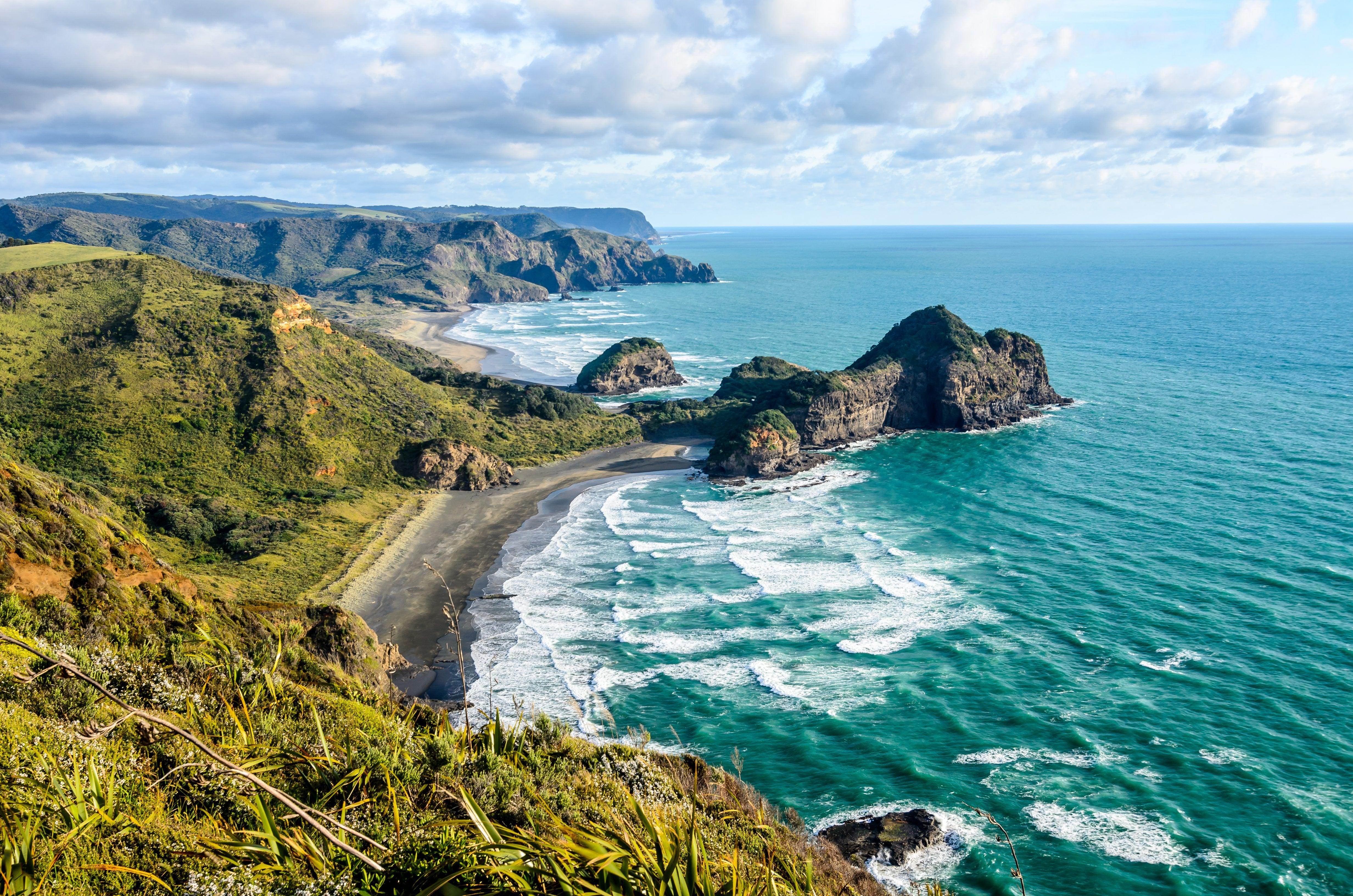 4928x3264 Bethells beach, New Zealand
