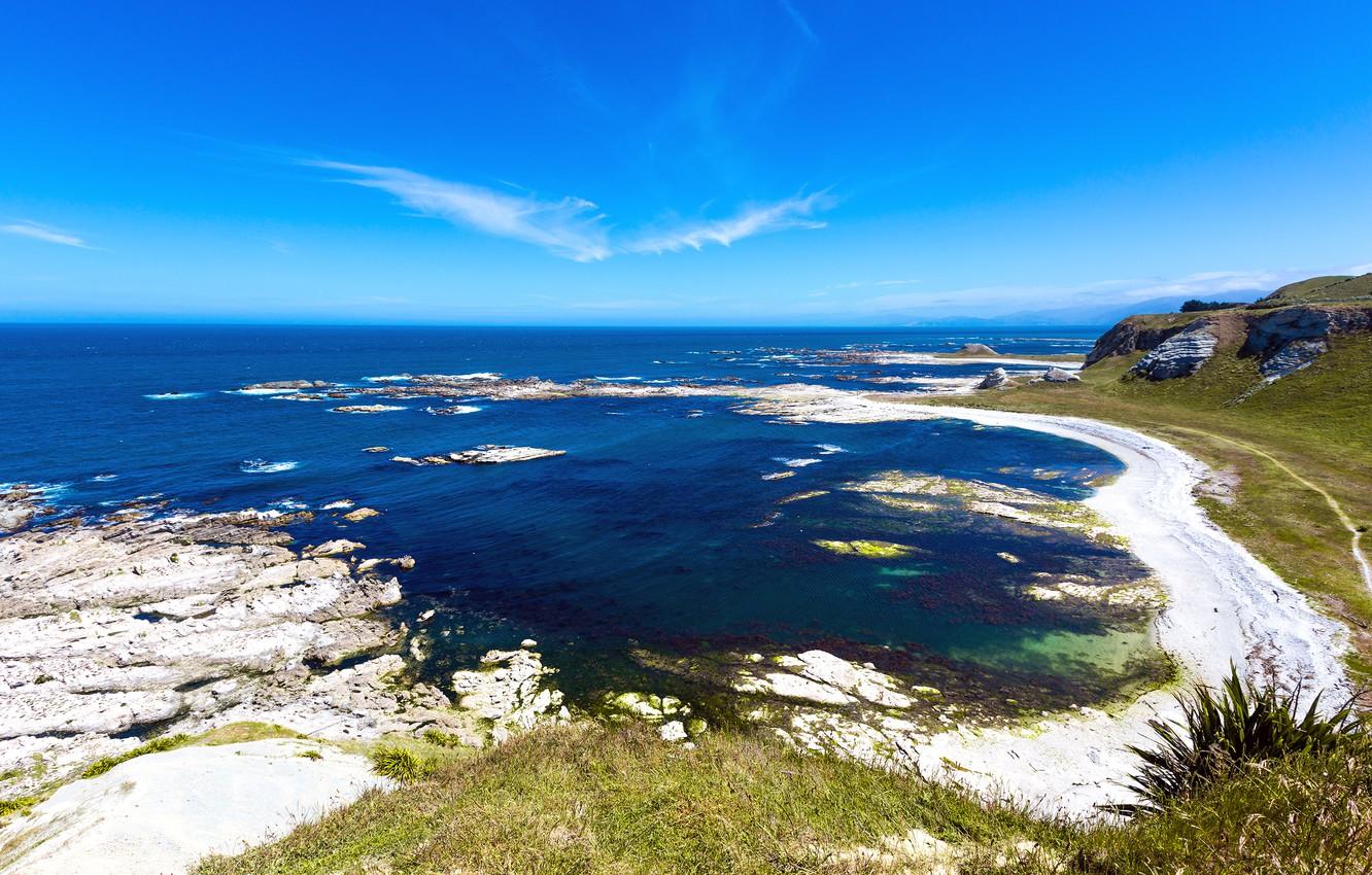 1332x850 Wallpaper beach, the ocean, coast, New Zealand, Kaikoura image for desktop, section природа