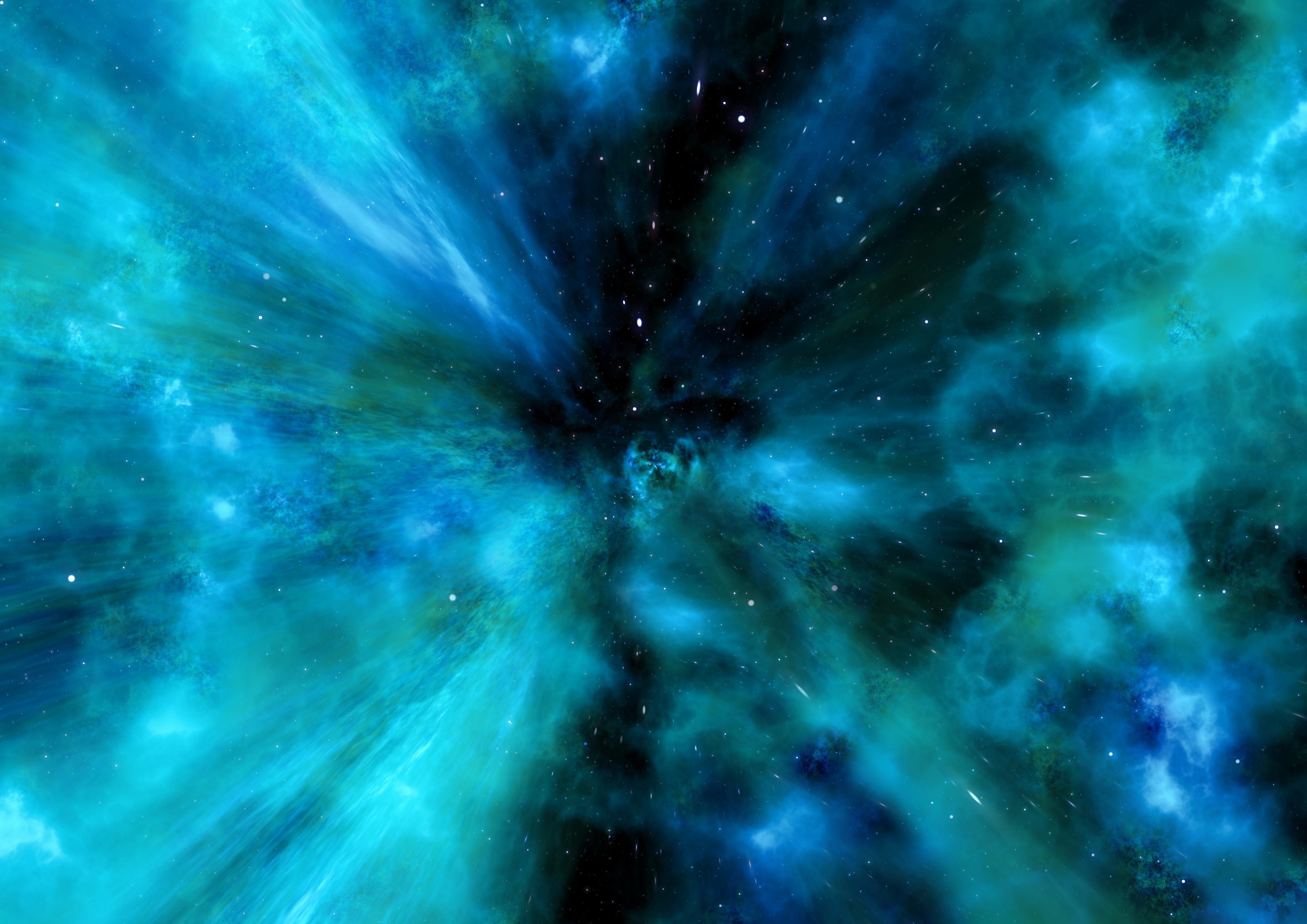 4961x3508 Blue Galaxy 4K UHD Wallpaper
