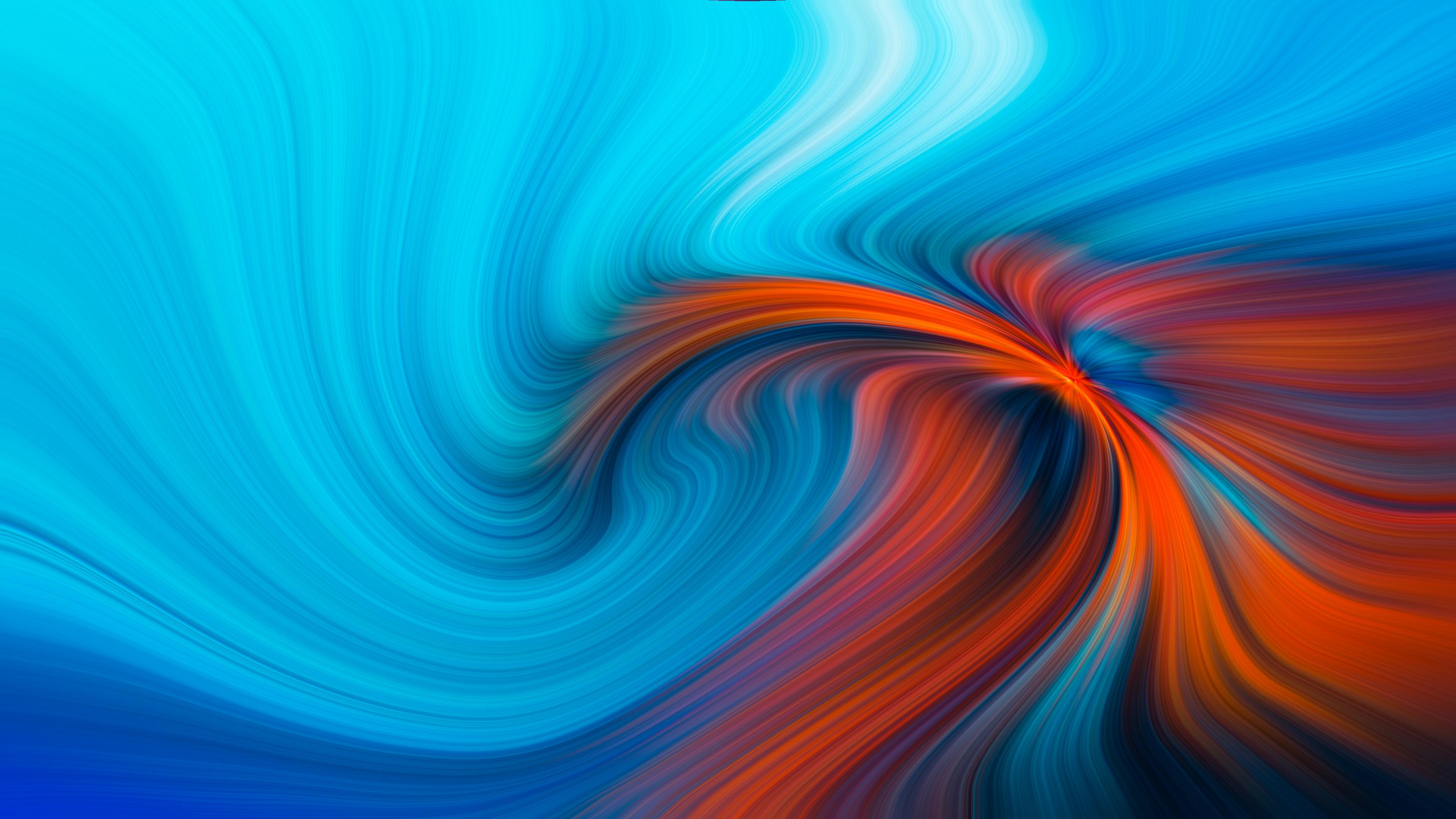 3840x2160 Blue and Orange 4K Wallpaper