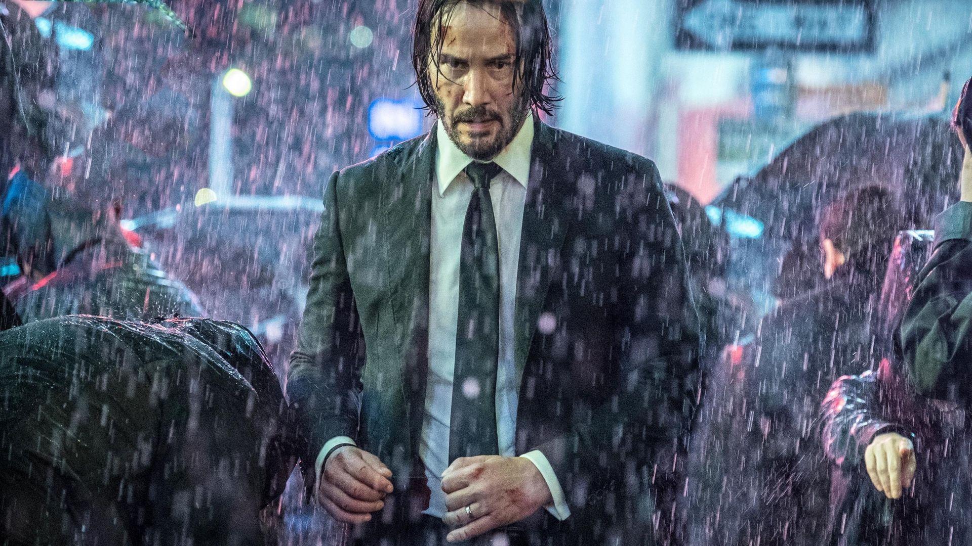 1920x1080 Movie john wick 3: parabellum, keanu reeves in rain wallpaper, HD image, picture, background, ff74fe