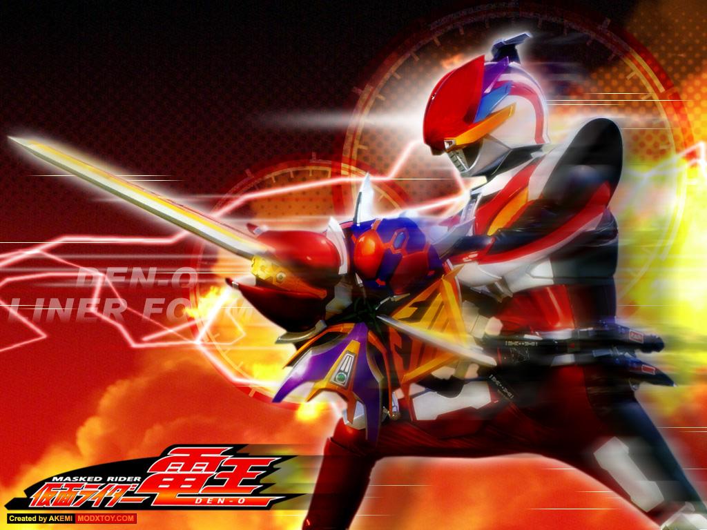 1024x768 Masked Rider Den O Liner Form Wallpaper