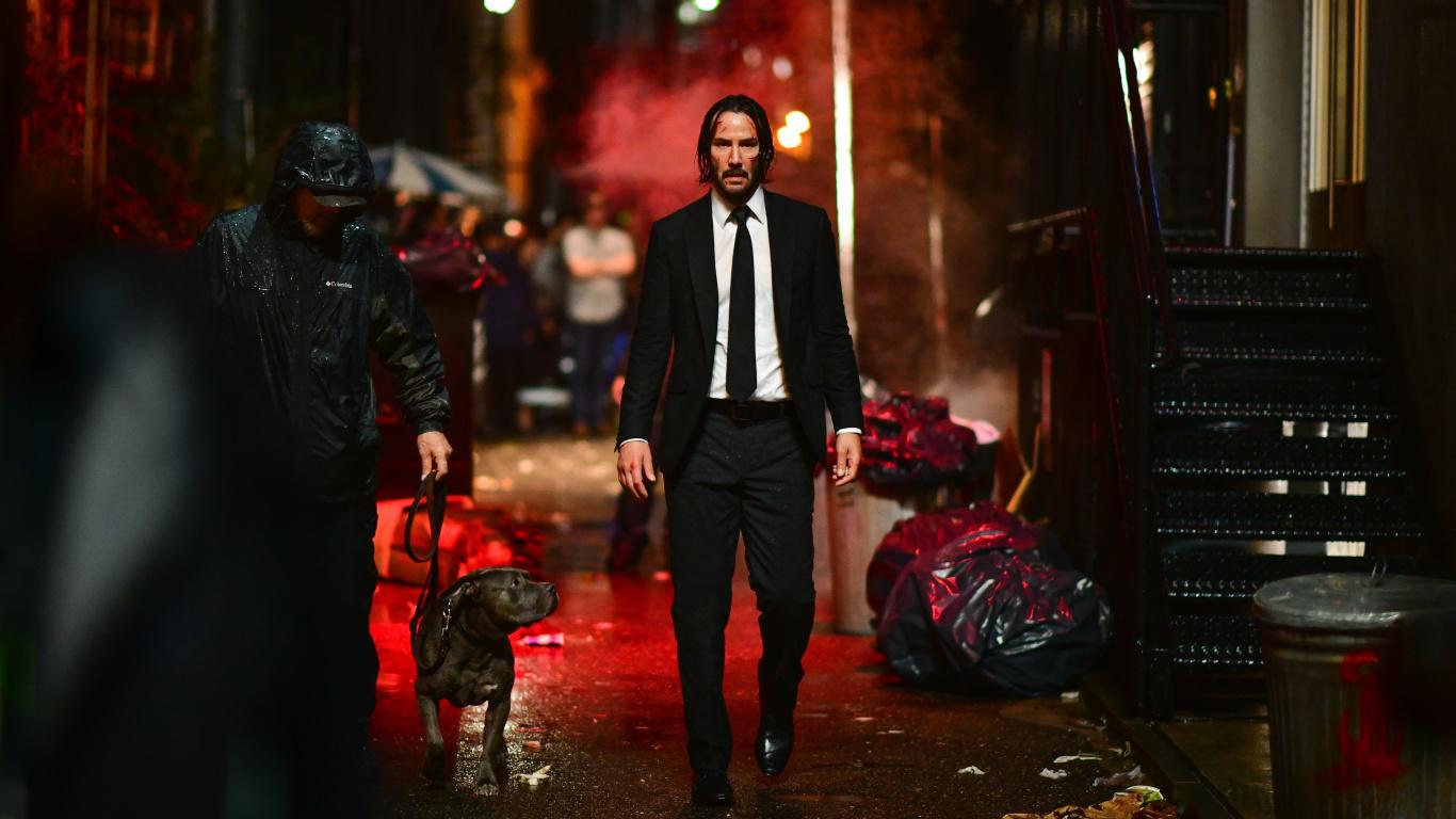 1366x768 Download 2019 movie, John Wick: Parabellum, Keanu Reeves wallpaper, 1366x Tablet, laptop