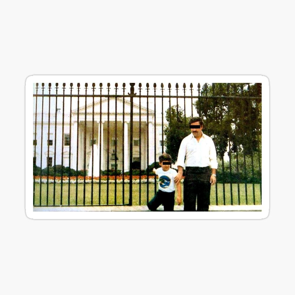 1000x1000 Pablo Escobar Outside the White House Spiral Notebook