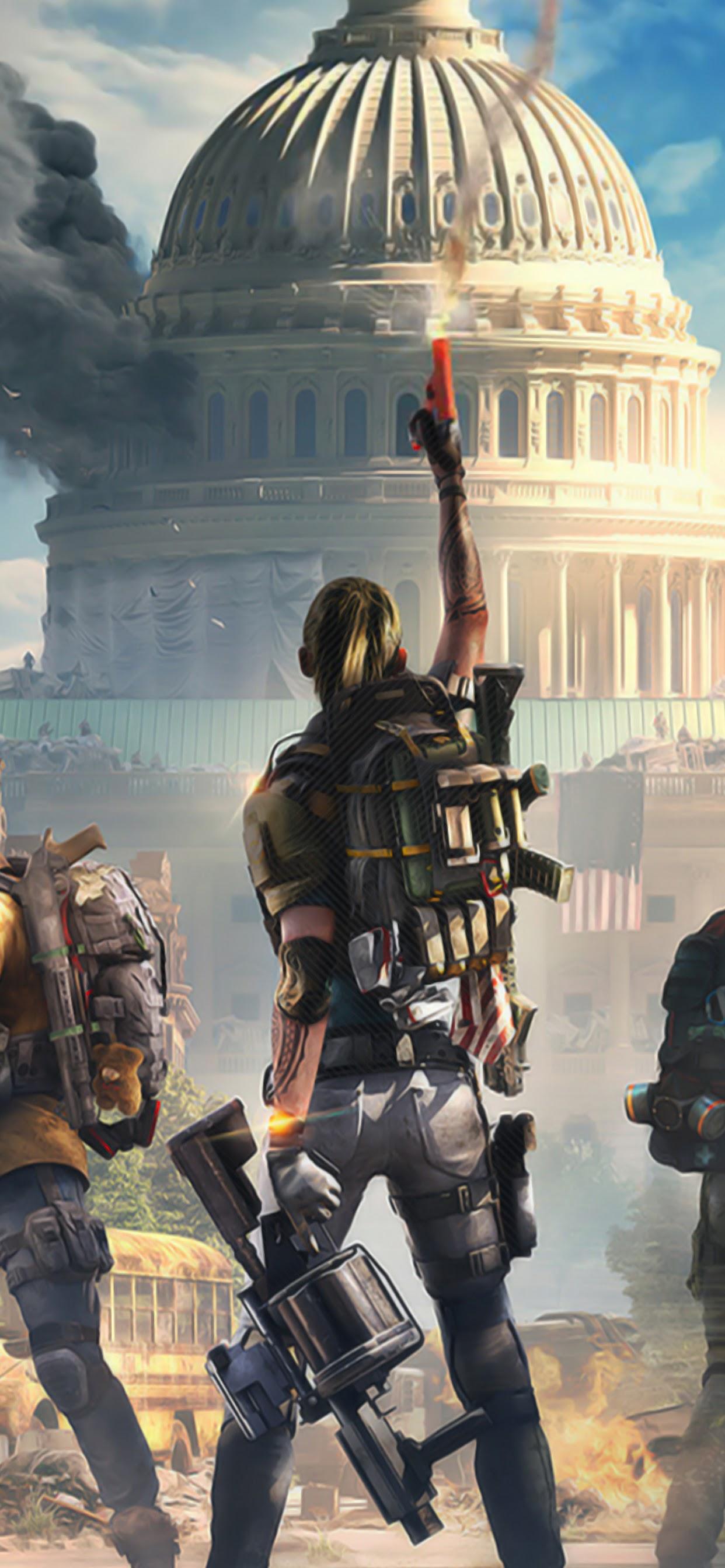 1242x2688 The Division 2 Agents White House 4K Wallpaper