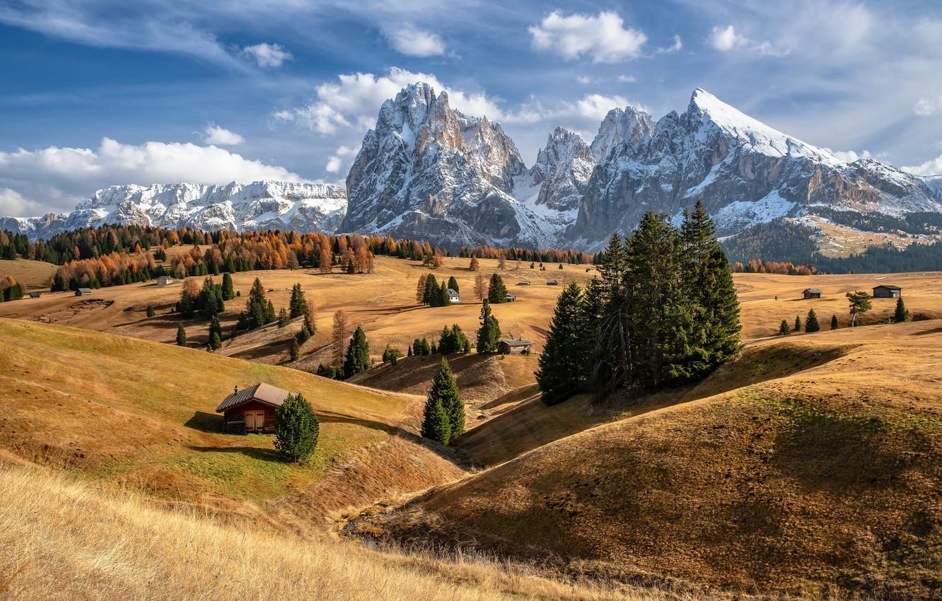 1332x850 Wallpaper autumn, mountains, Alps, Italy, South Tyrol, The Dolomites image for desktop, section пейзажи