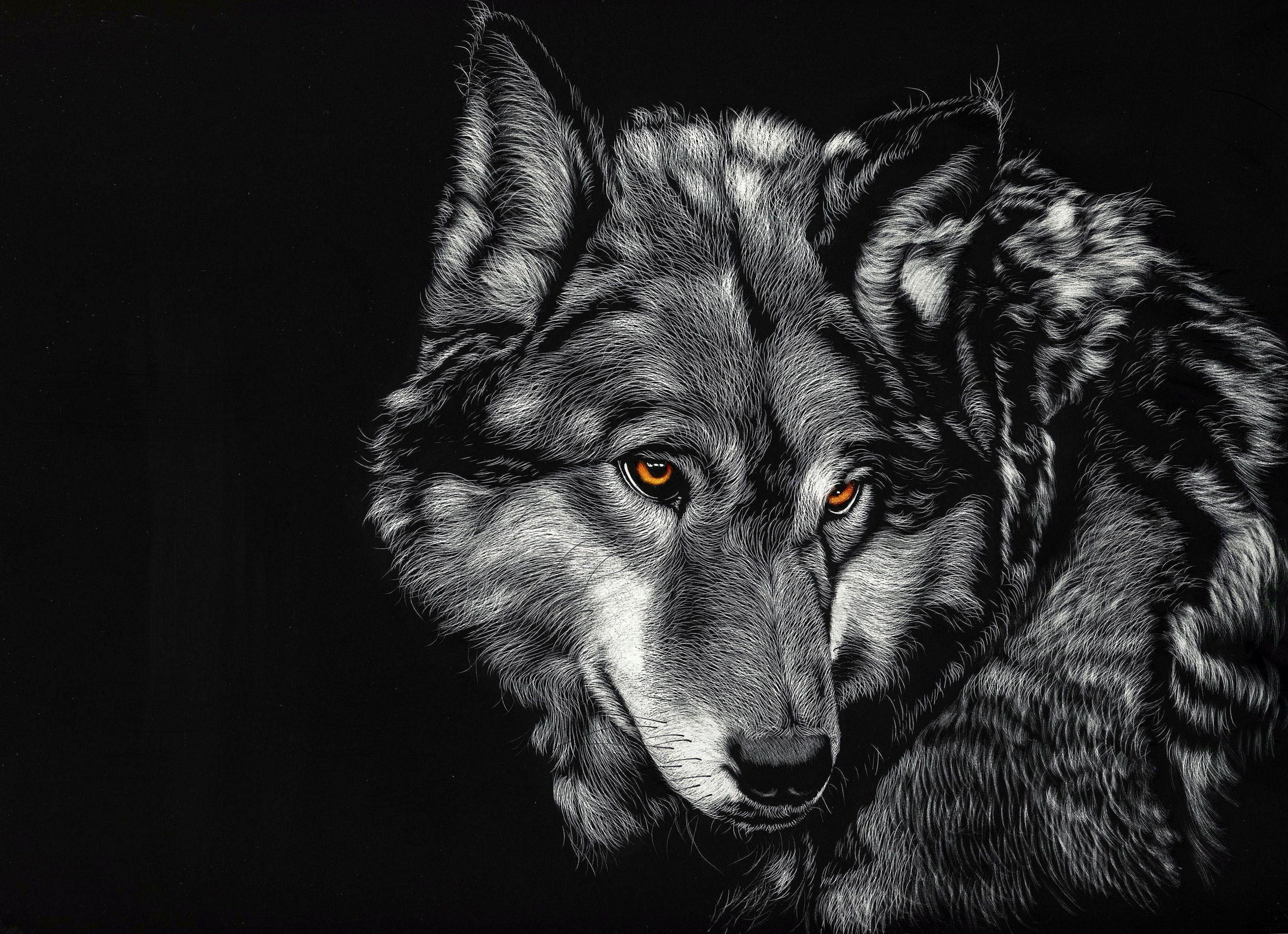 3436x2491 Wallpaper Wolf 4K. Wolf wallpaper, Eyes wallpaper, Wolf