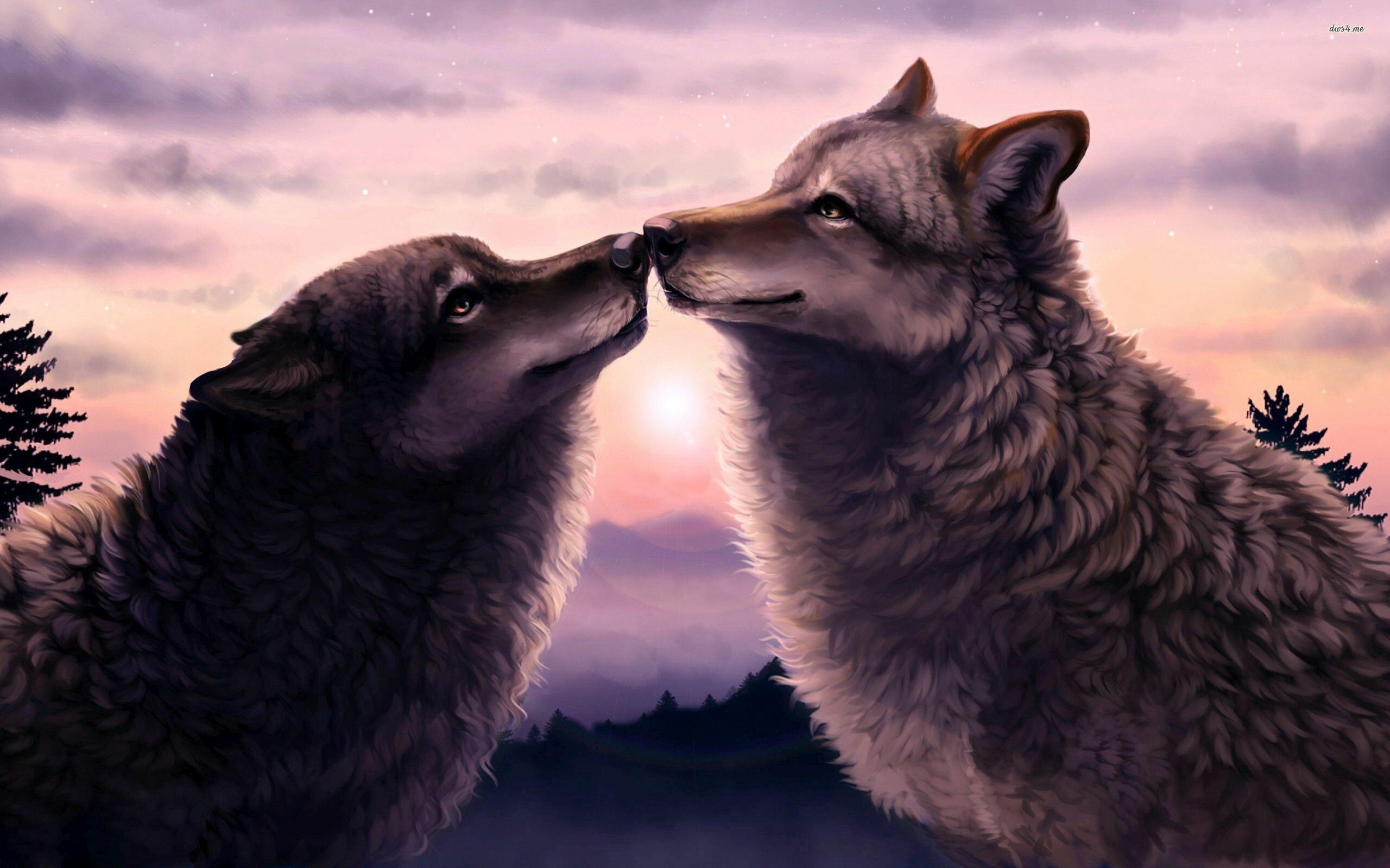 2560x1600 Love Wolf Wallpaper: HD, 4K, 5K for PC and Mobile. Download free image for iPhone, Android