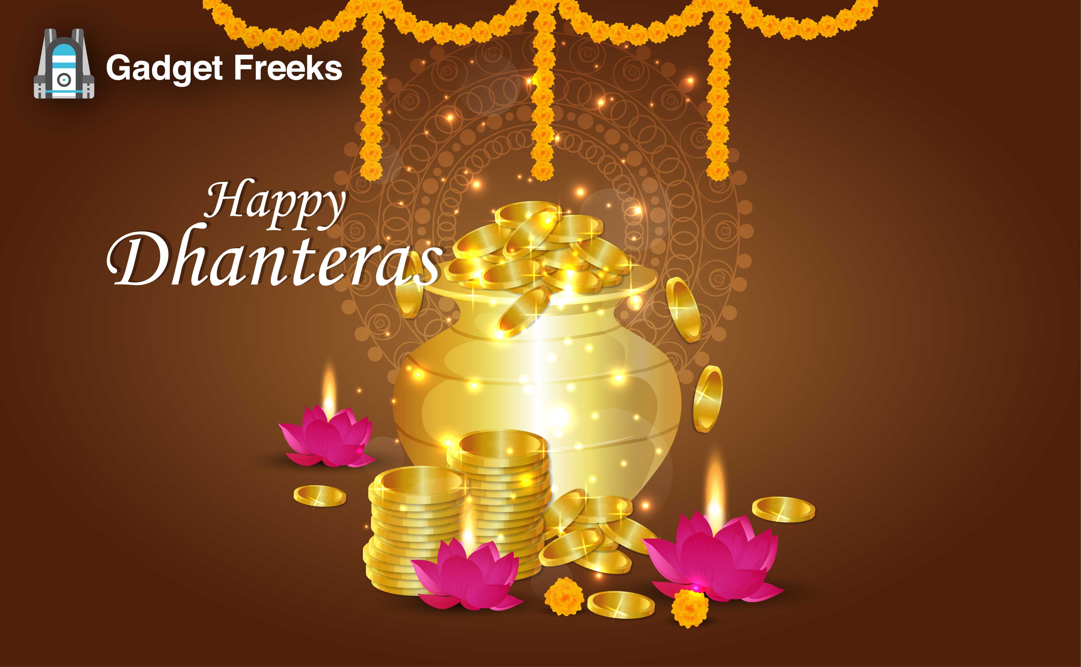 3584x2213 Happy Dhanteras Wallpaper