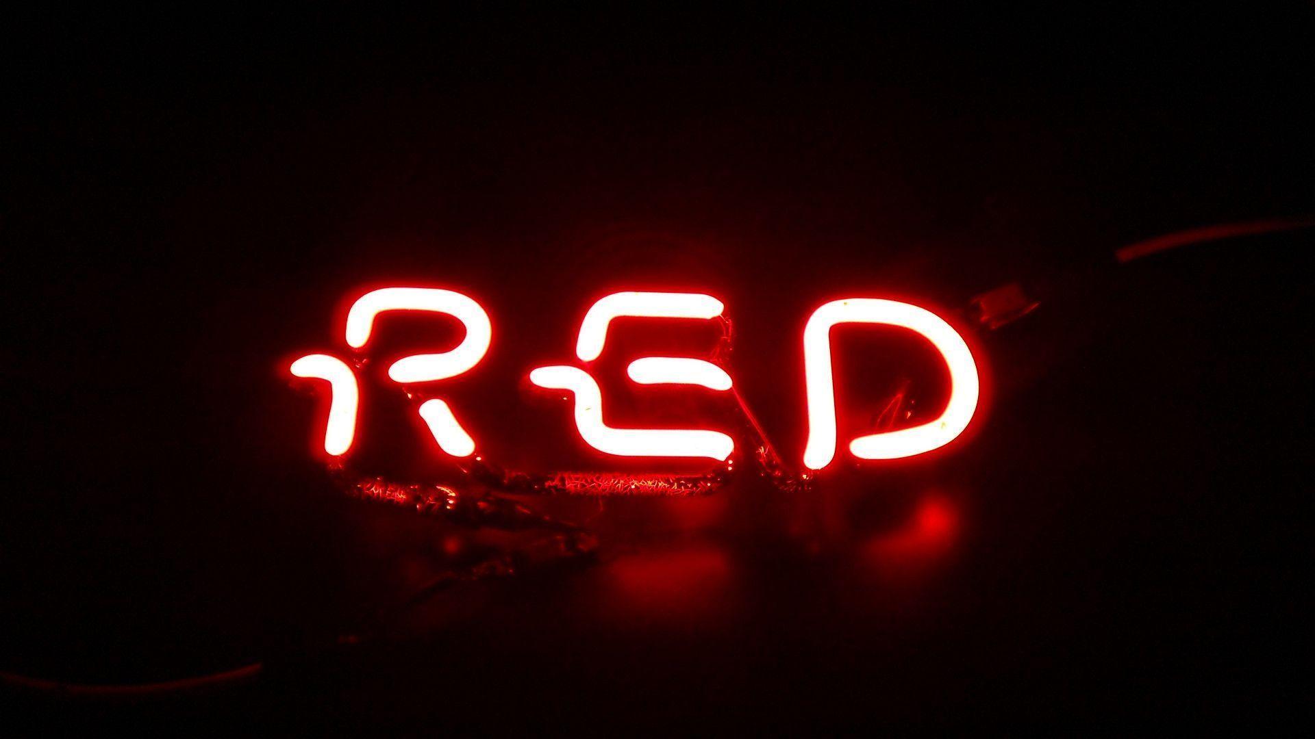 1920x1080 Red Neon Wallpaper