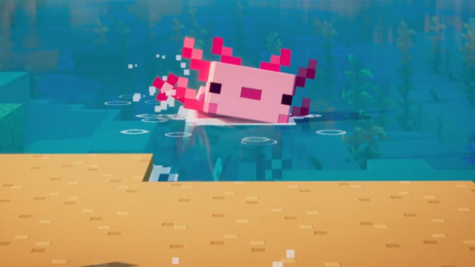 1600x900 Minecraft: Axolotls to tame an axolotl in the Cliffs & Caves update